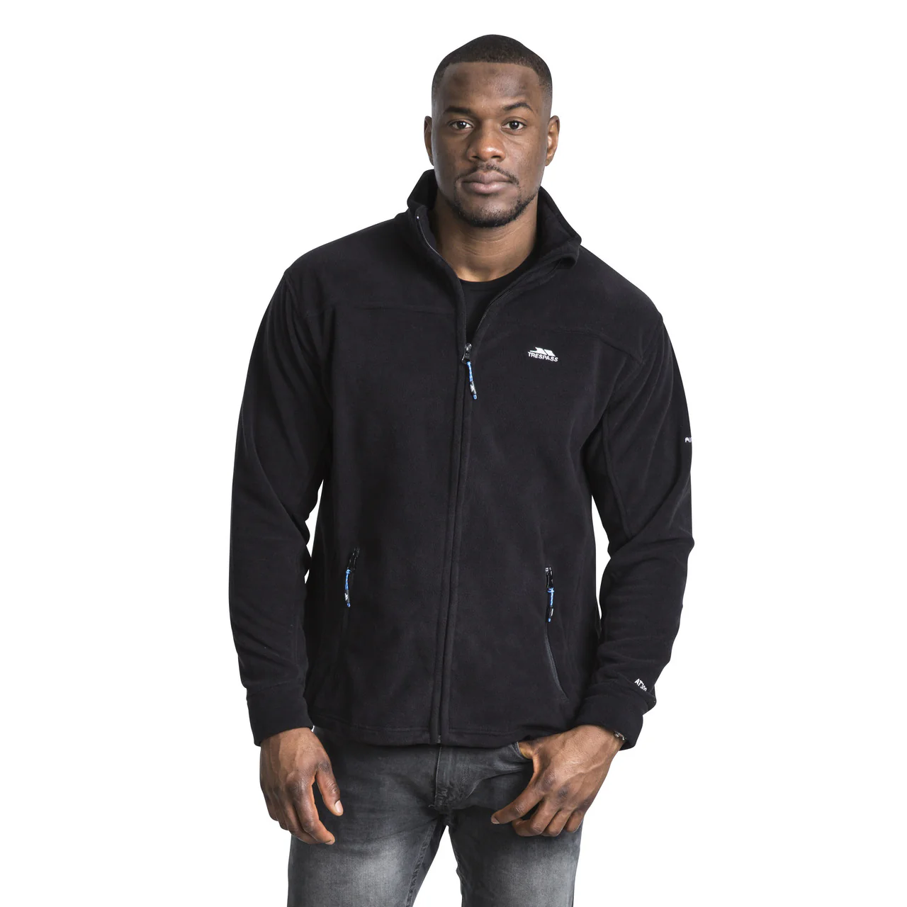 Bernal Mens Full Zip Fleece Jacket - Black - Image 6