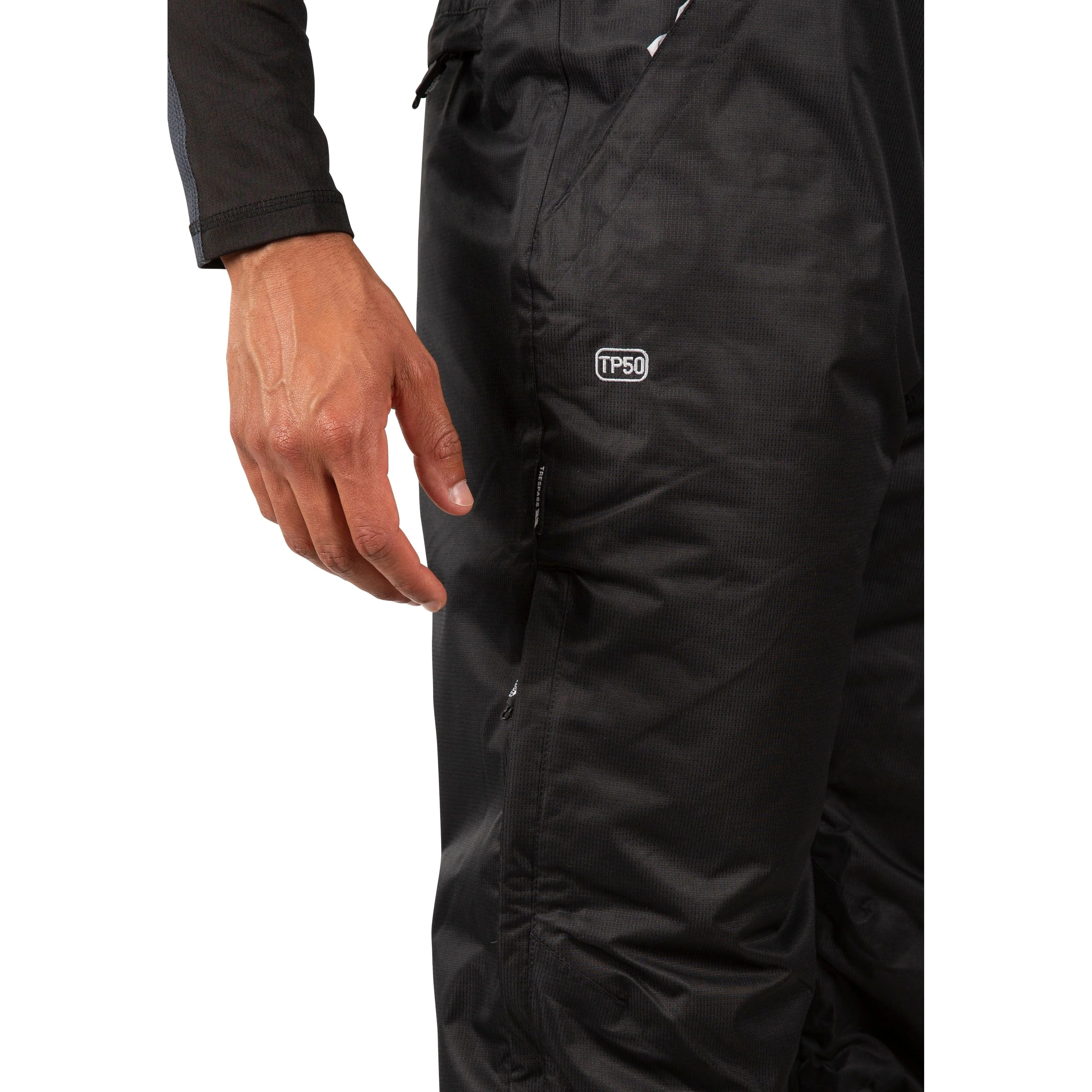 Bezzy Mens Padded Waterproof Ski Pants in Black - Image 7