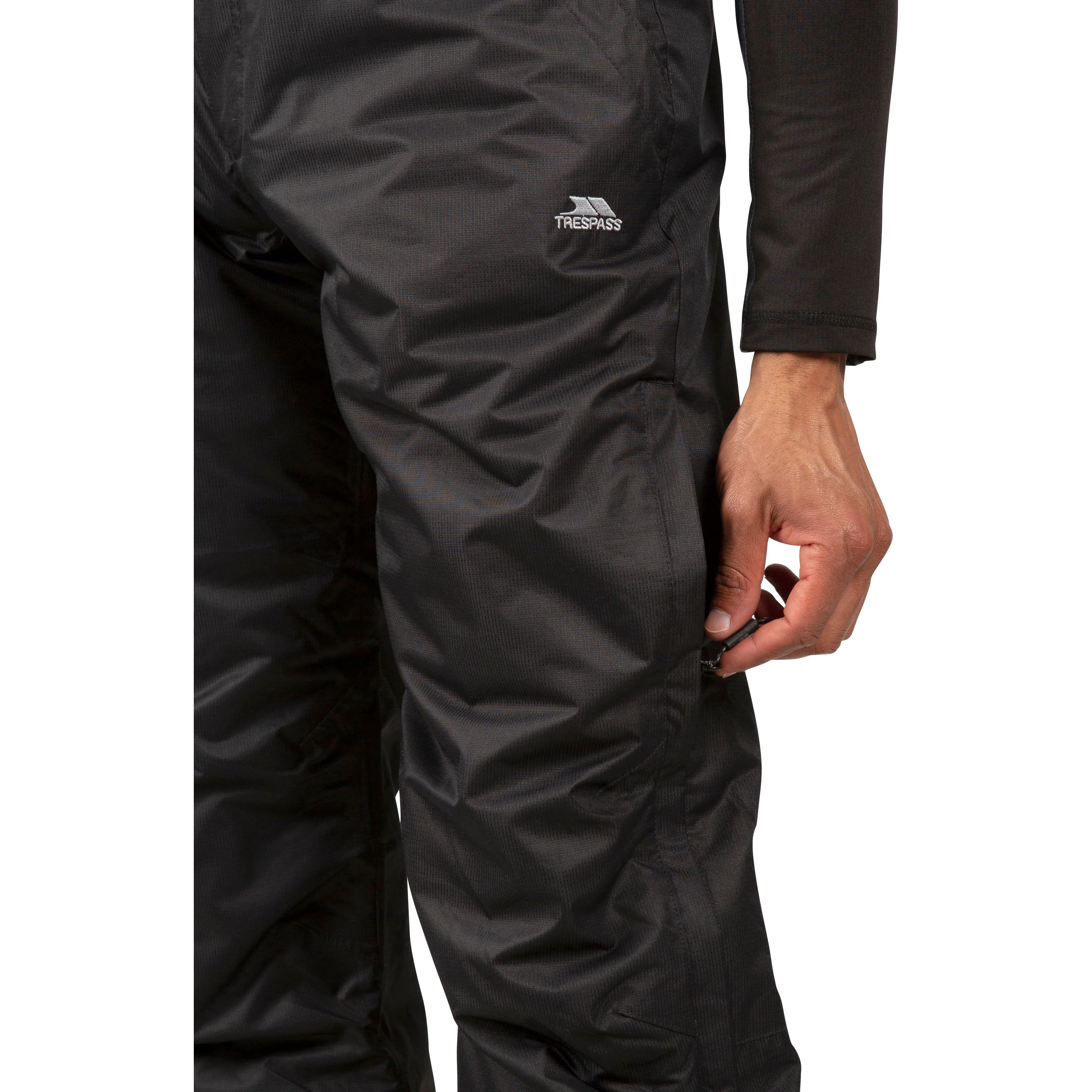 Bezzy Mens Padded Waterproof Ski Pants in Black - Image 8