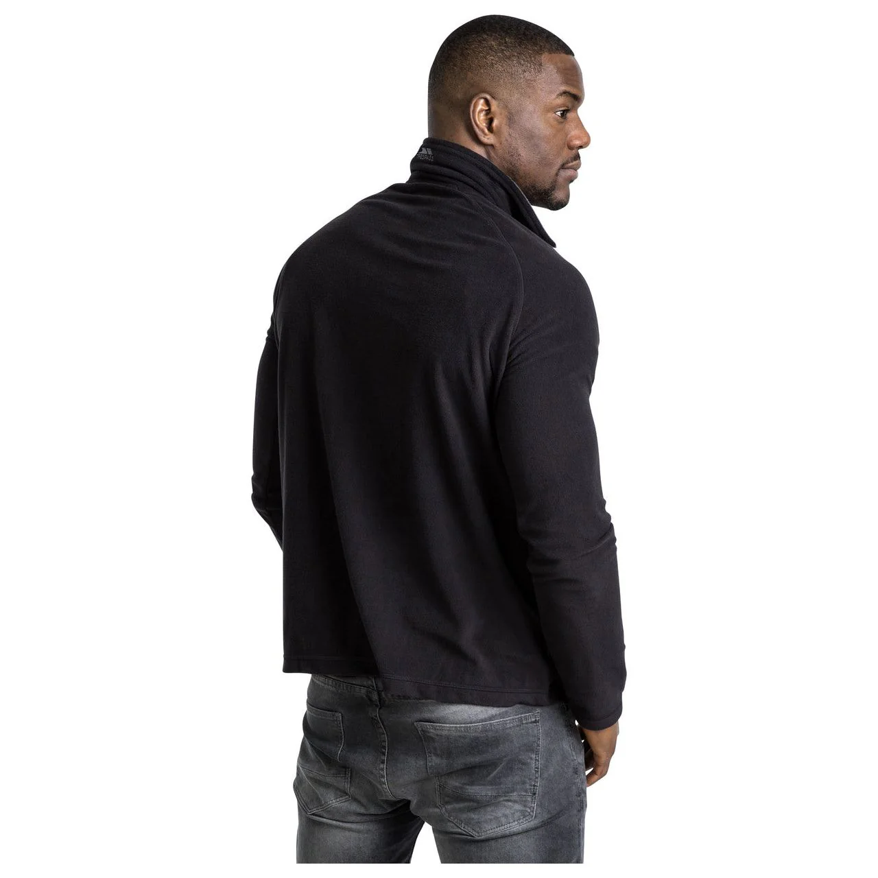 Blackford Mens Half Zip Microfleece in Black - Image 4