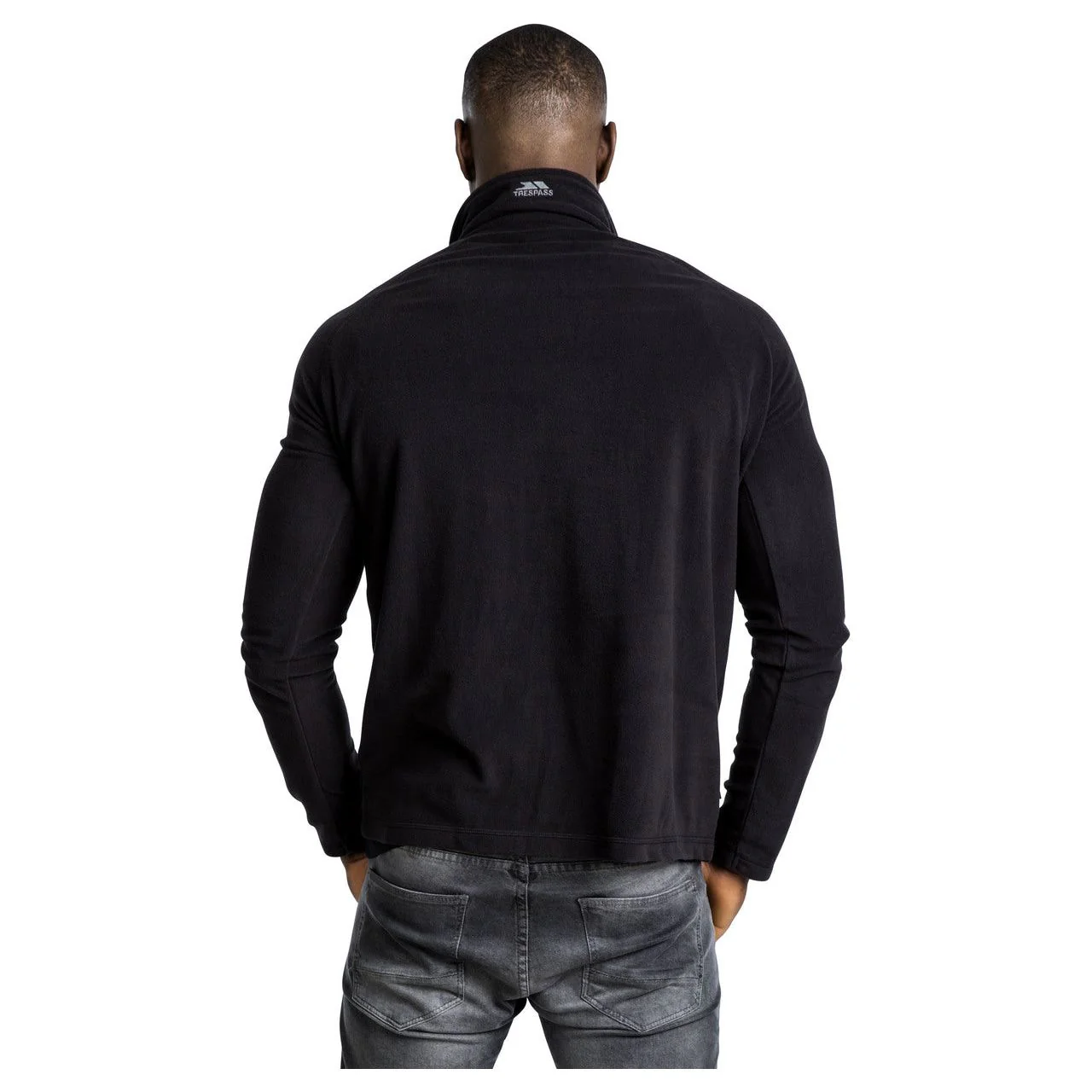Blackford Mens Half Zip Microfleece in Black - Image 5