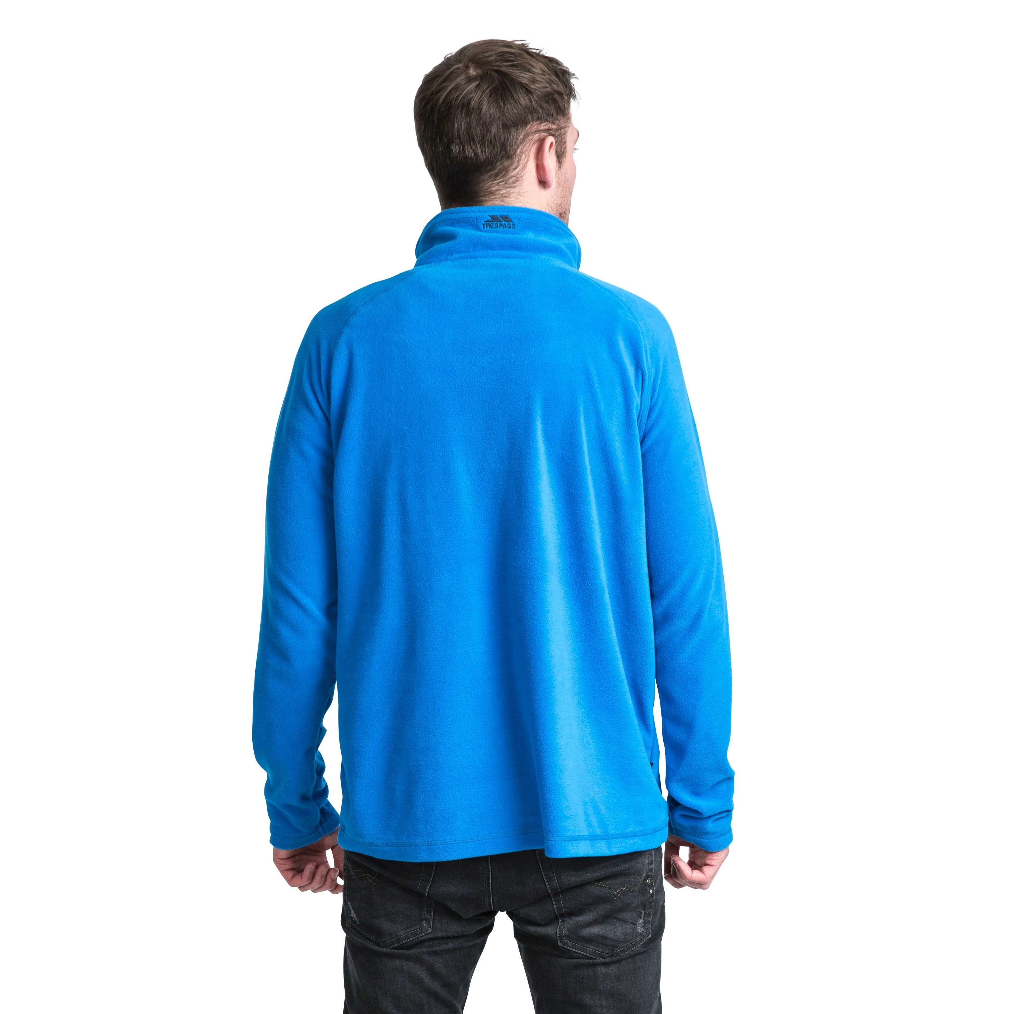 Blackford Mens Half Zip Microfleece in Bright Blue - Image 3