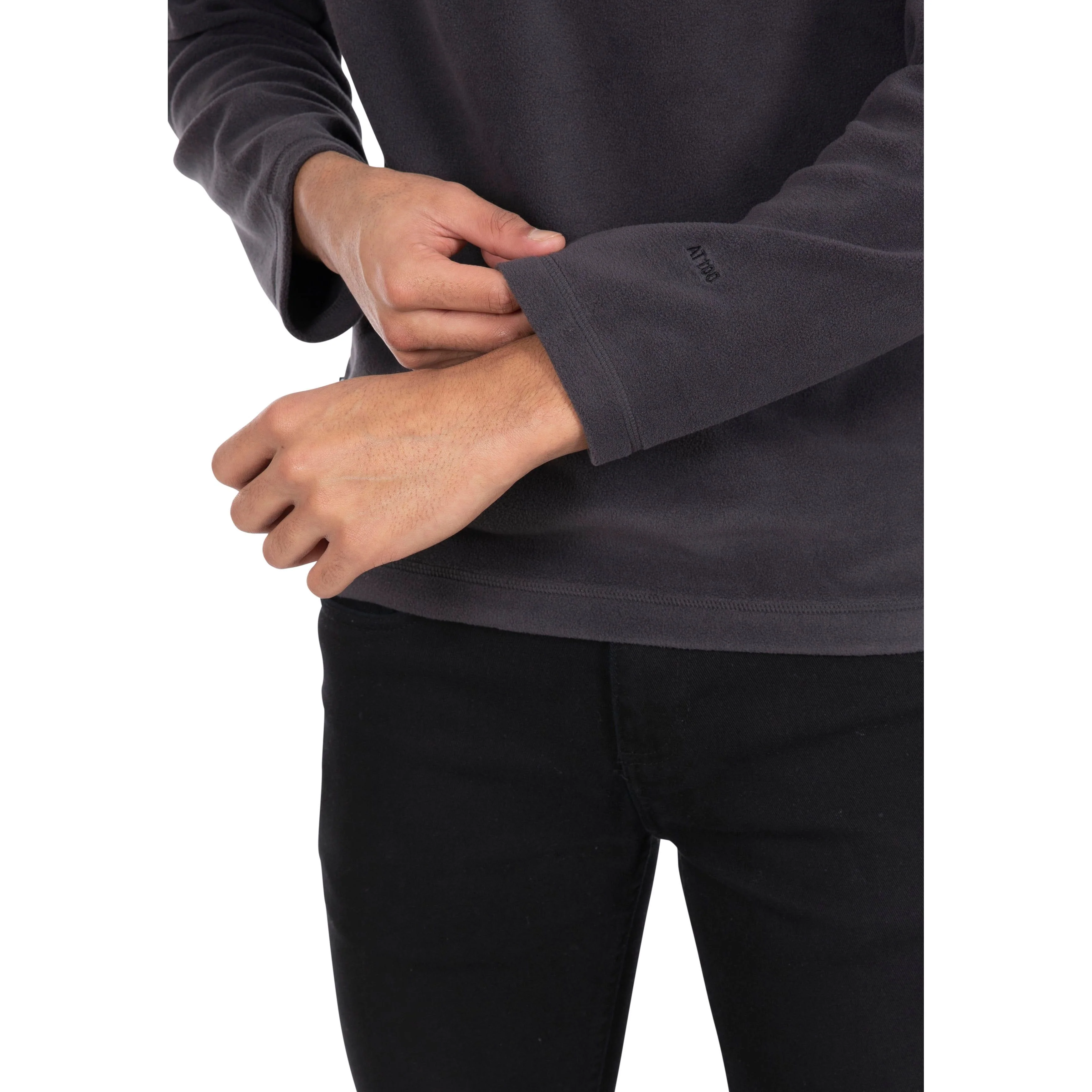 Blackford - Mens Half Zip Microfleece - Dark Grey - Image 5