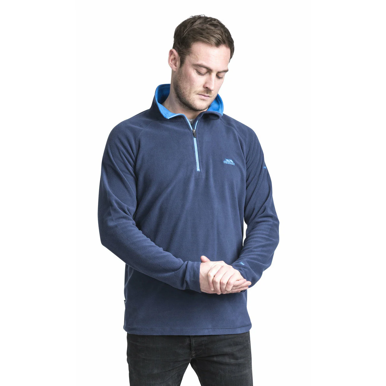 Blackford Mens Half Zip Microfleece in Navy - Image 3