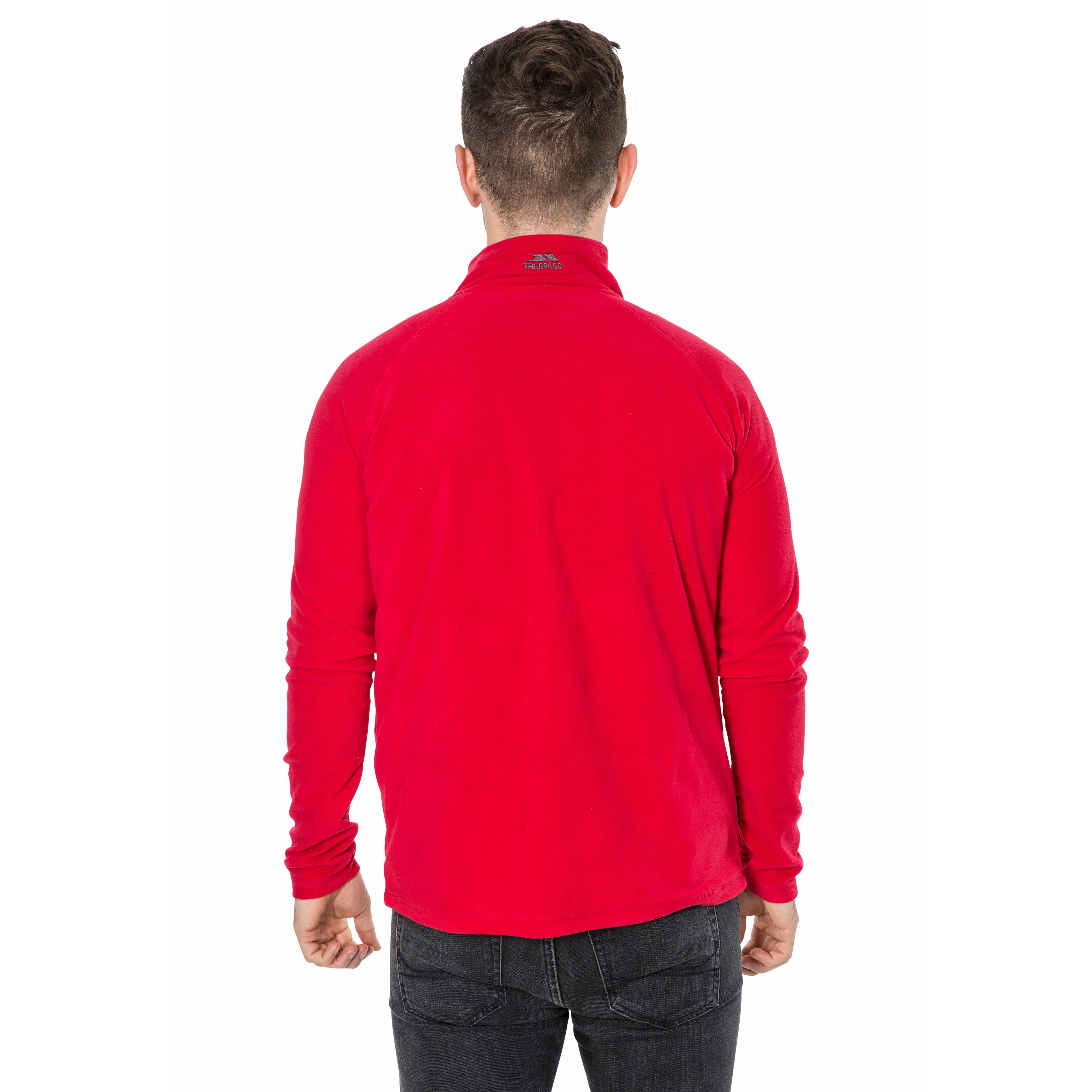 Blackford Mens Half Zip Microfleece in Red - Image 4