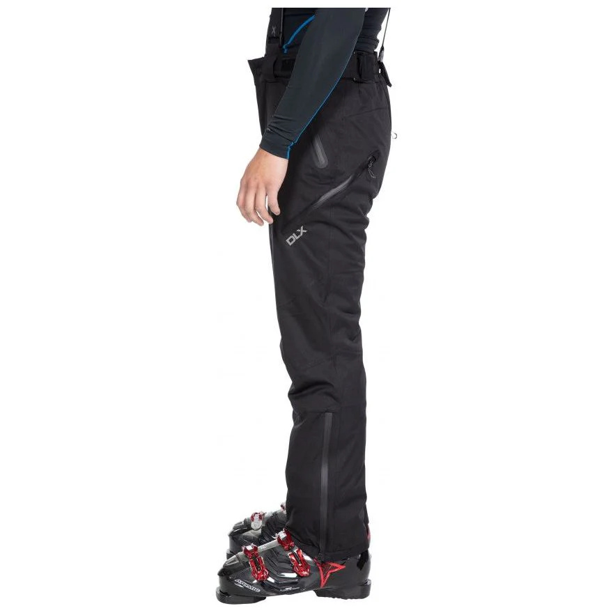 Dlx Men's Kristoff Stretch Ski Pants With Ankle Gaiters - Black - Image 4
