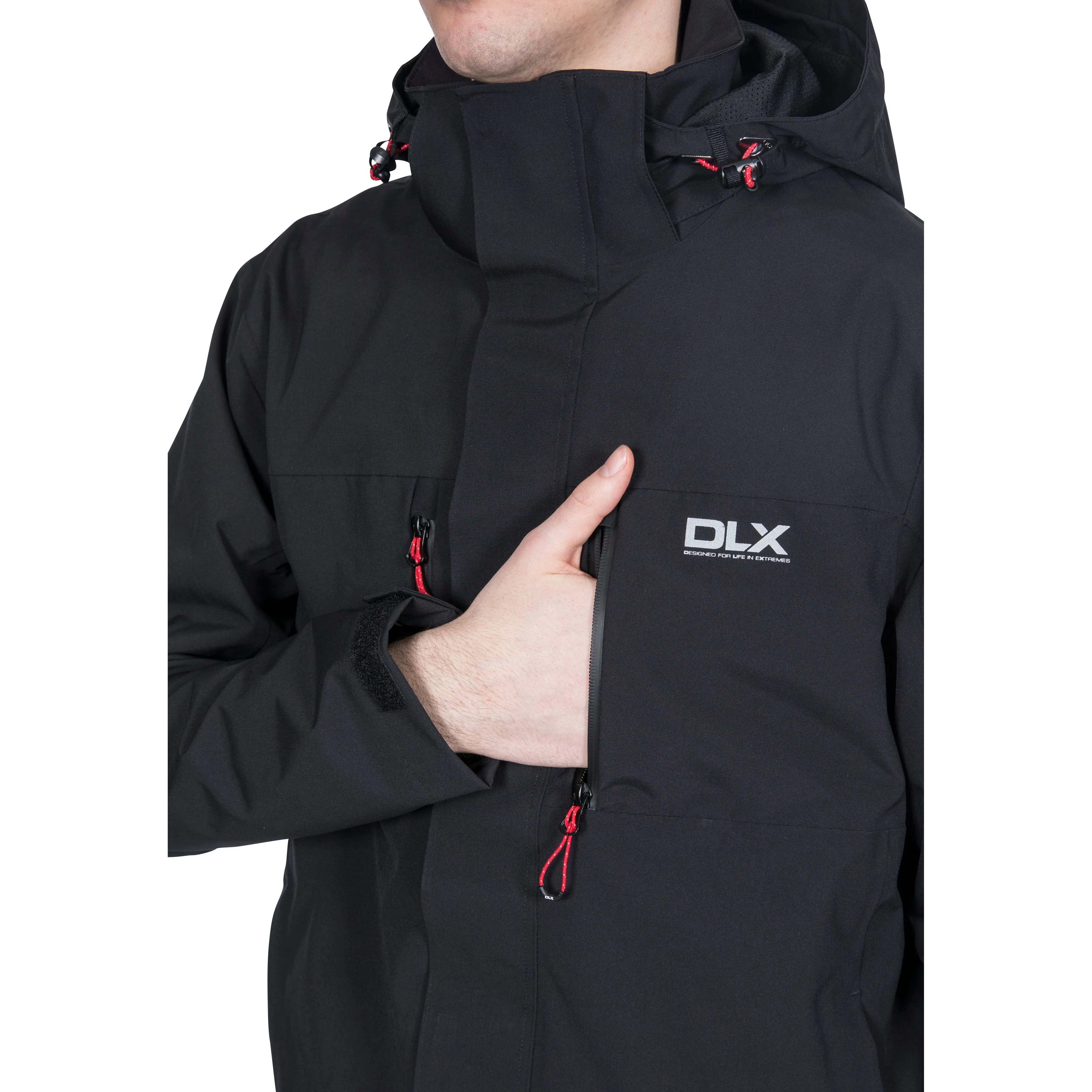 Oswalt Mens DLX Unpadded Waterproof Jacket - Black - Image 7