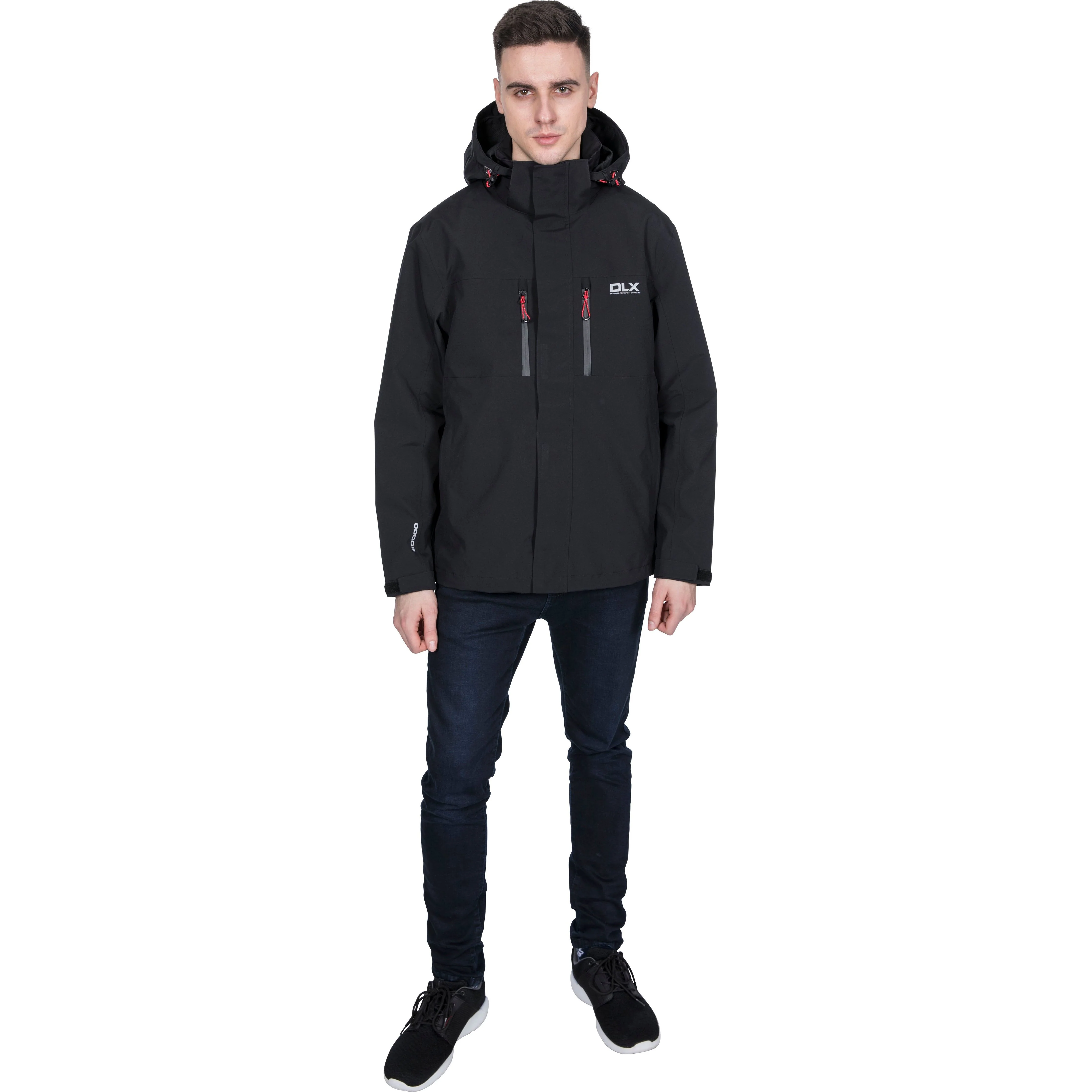 Oswalt Mens DLX Unpadded Waterproof Jacket - Black - Image 9