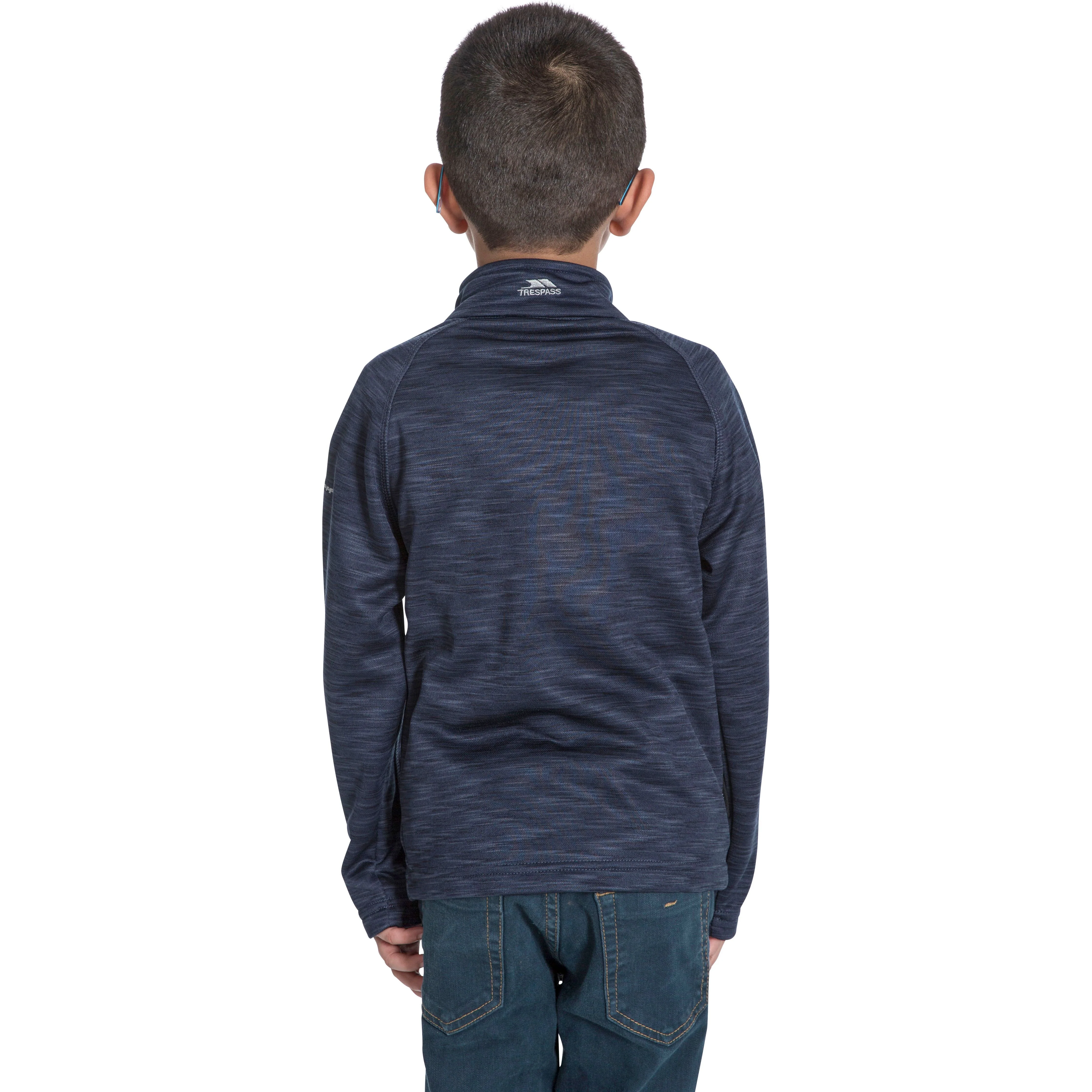Edvin Boys' Fleece Jumper in Navy Marl - Image 10