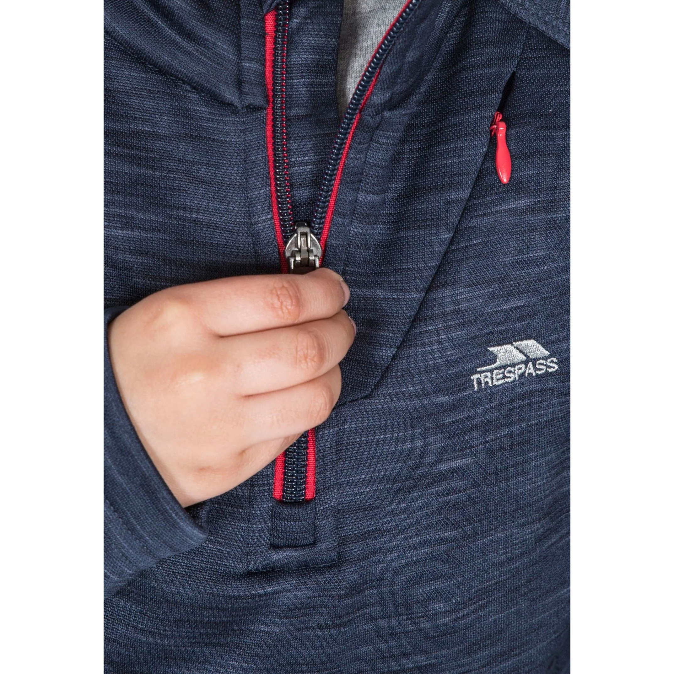 Edvin Boys' Fleece Jumper in Navy Marl - Image 6