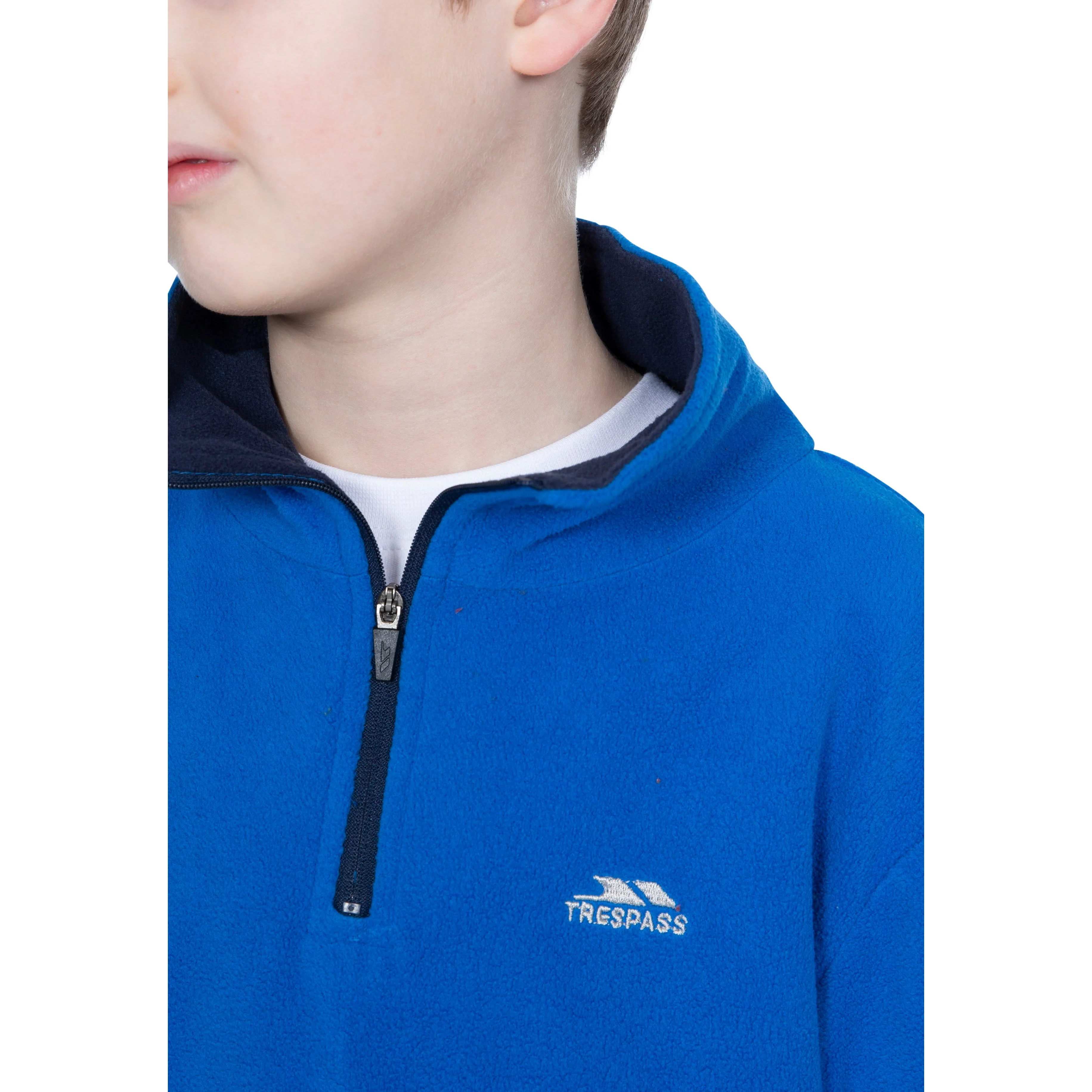 Etto Boys Half Zip Fleece - Blue - Image 3