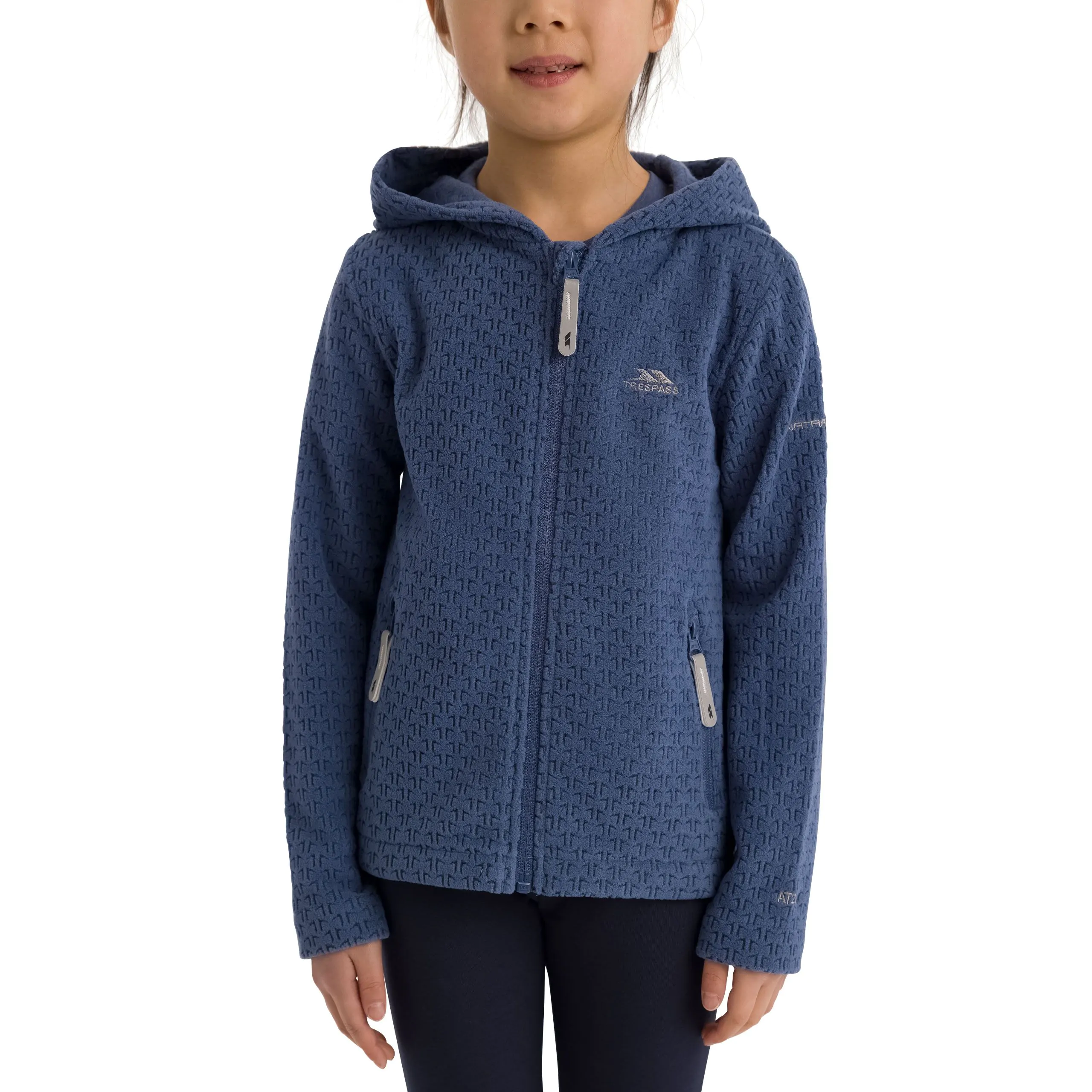 Everild Unisex Kids Full Zip Fleece in Bluetone - Image 5