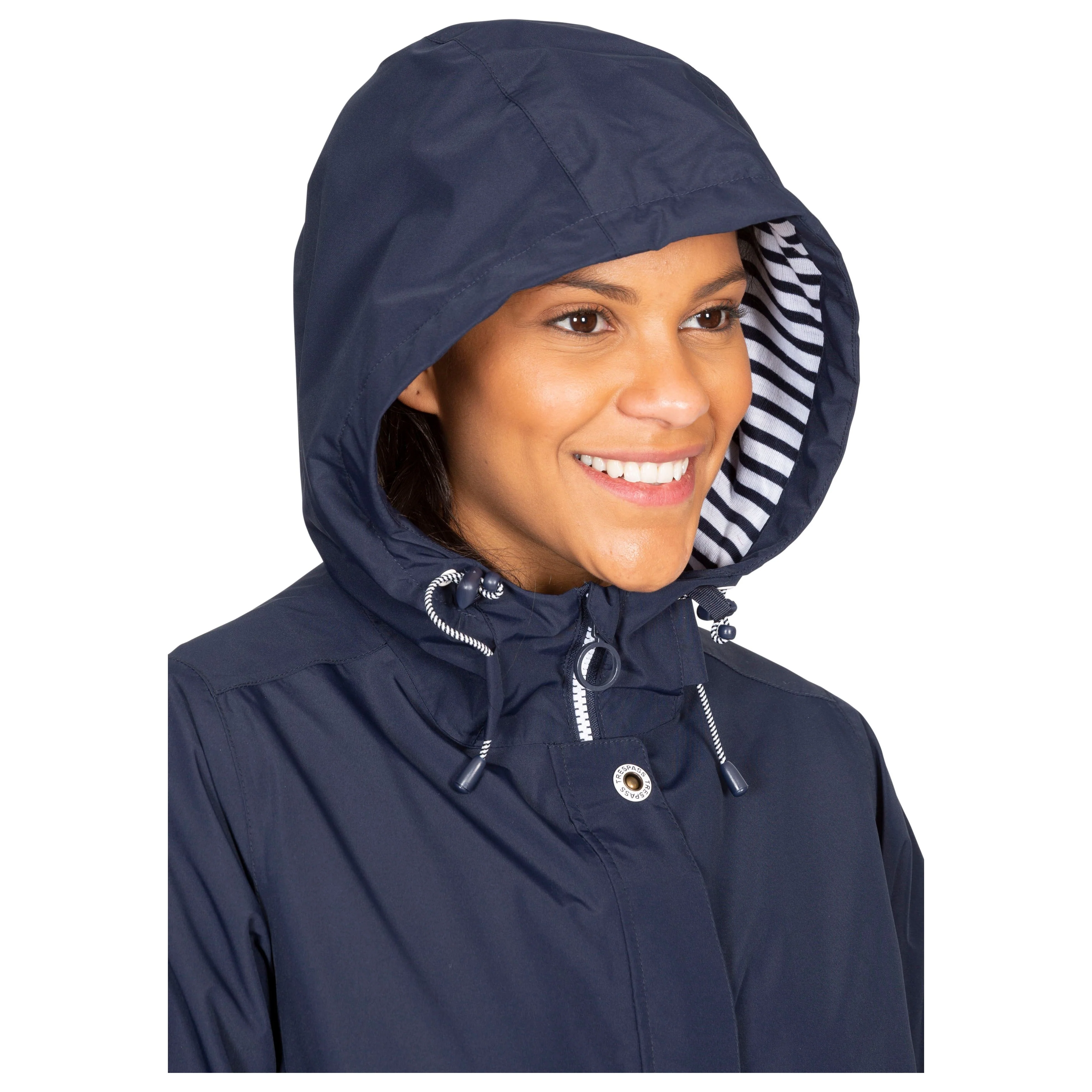 Flourish Womens Waterproof Jacket in Navy - Image 3