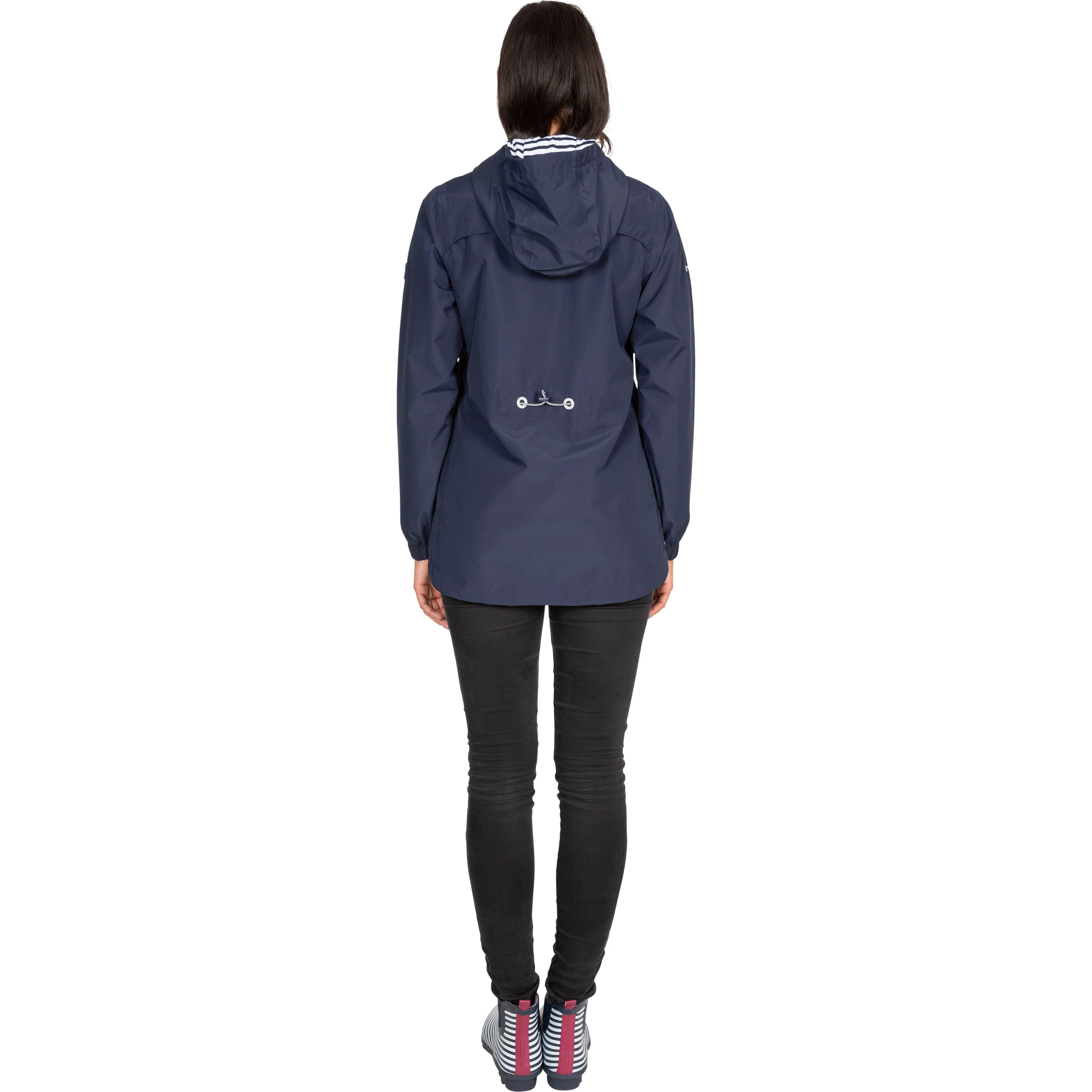 Flourish Womens Waterproof Jacket in Navy - Image 4