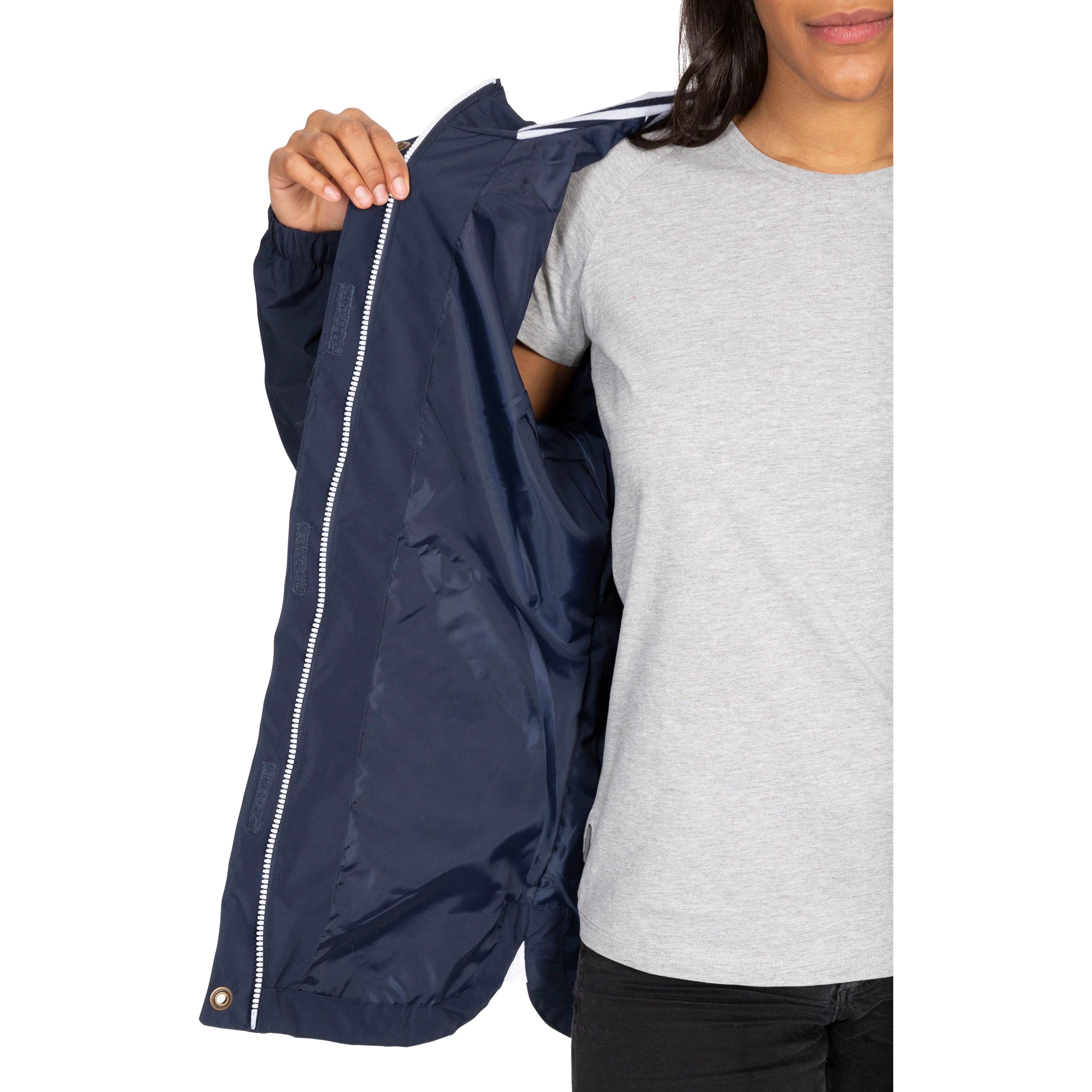 Flourish Womens Waterproof Jacket in Navy - Image 5