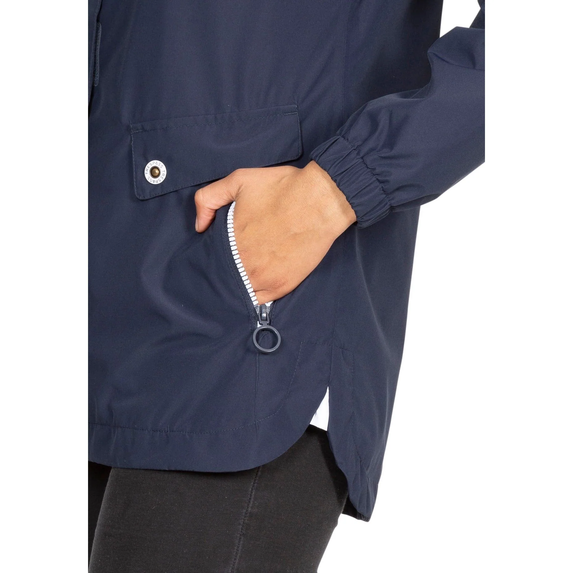 Flourish Womens Waterproof Jacket in Navy - Image 6