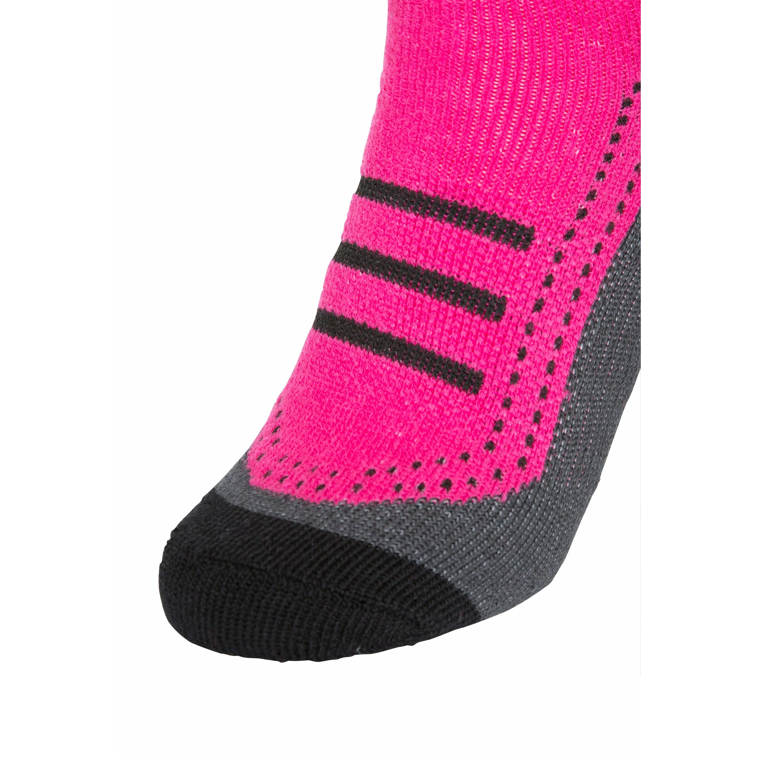 Janus 2 Women's Ski Socks - 2 Pack in Pink / Black - Image 3