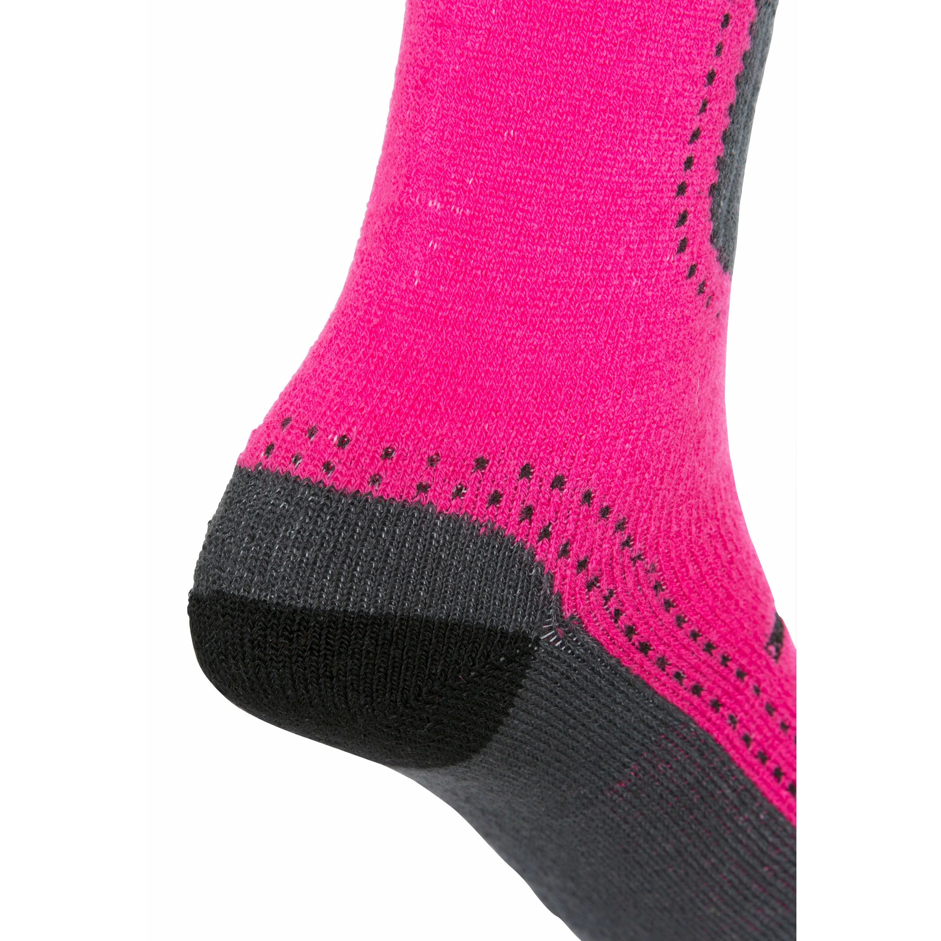 Janus 2 Women's Ski Socks - 2 Pack in Pink / Black - Image 6
