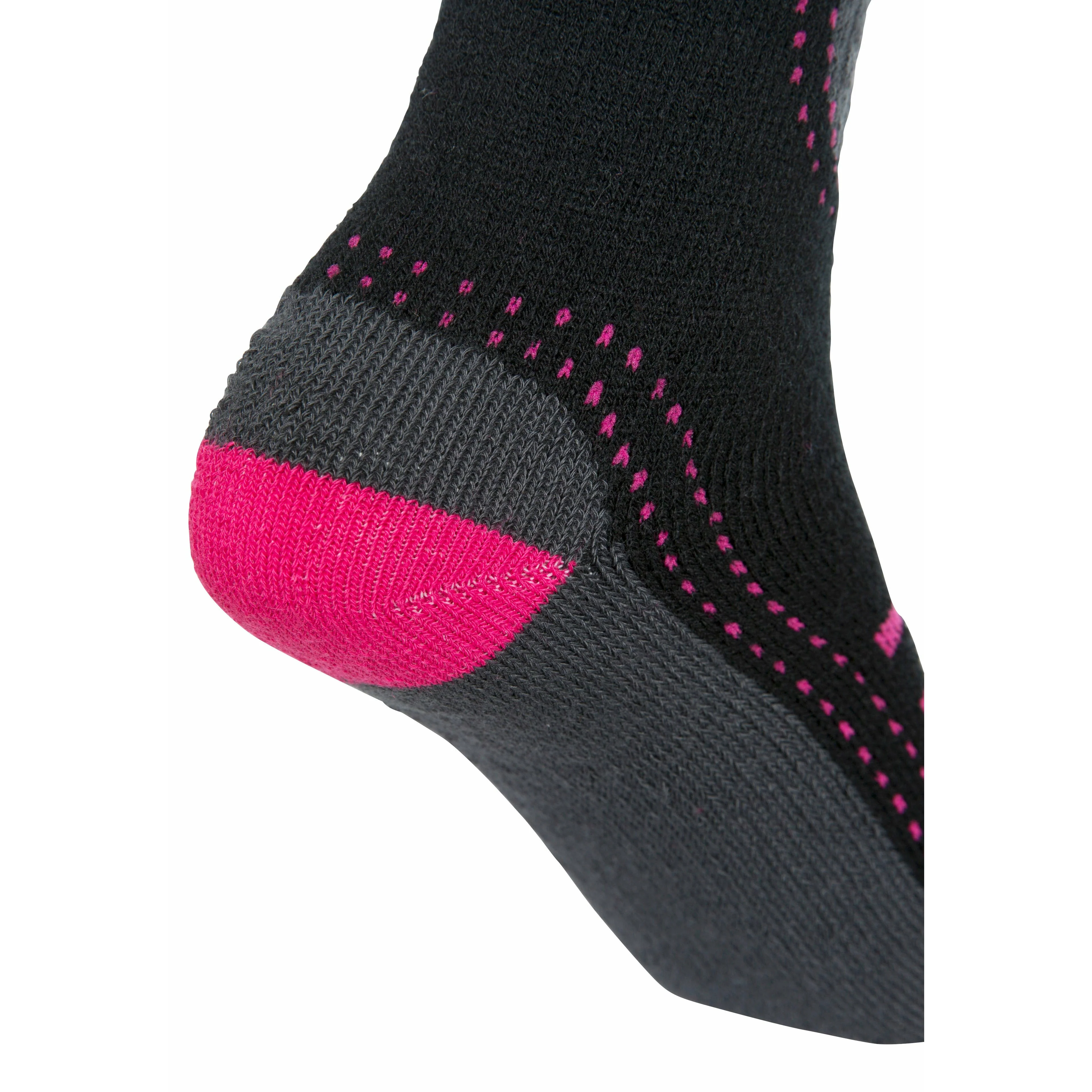 Janus 2 Women's Ski Socks - 2 Pack in Pink / Black - Image 7