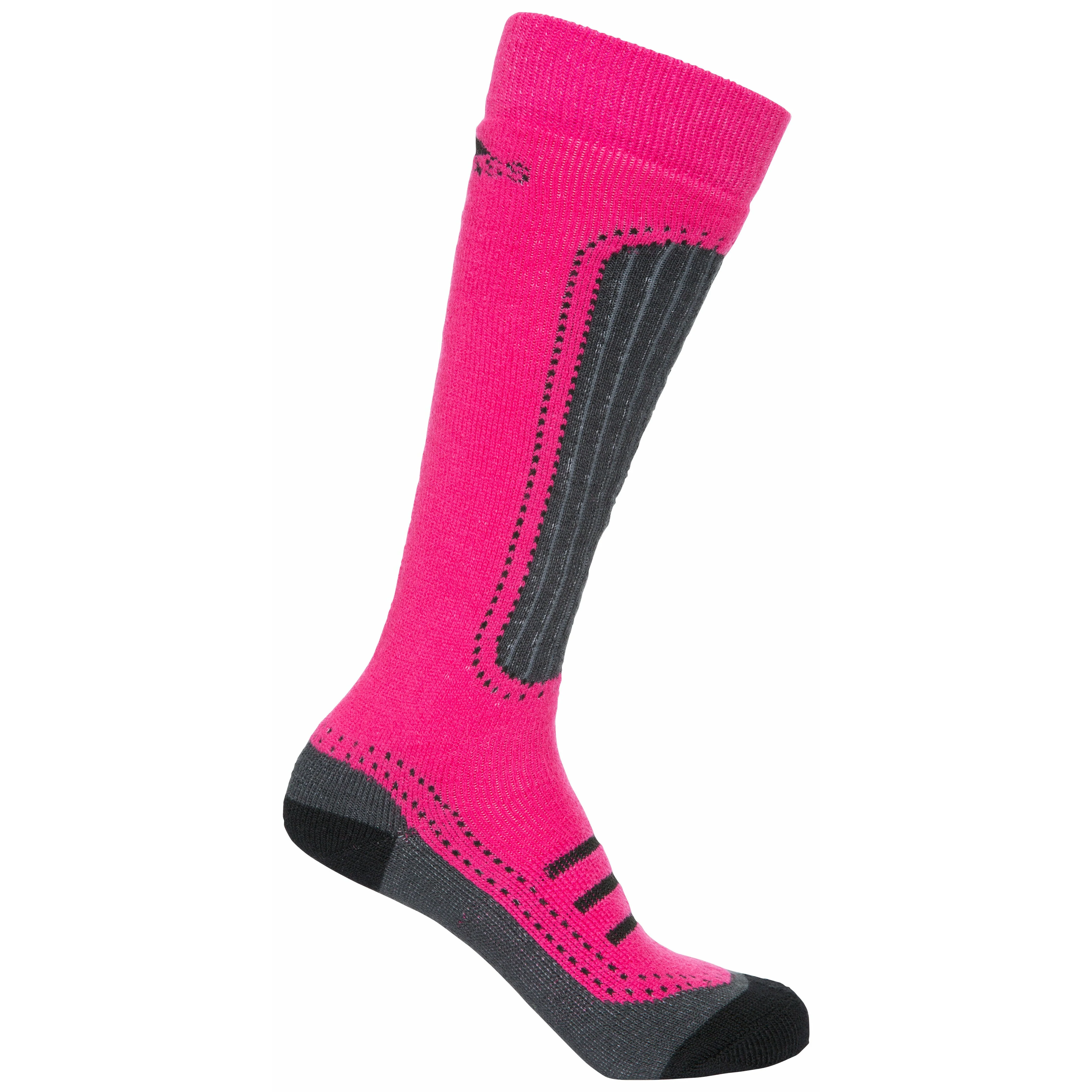 Janus 2 Women's Ski Socks - 2 Pack in Pink / Black - Image 8
