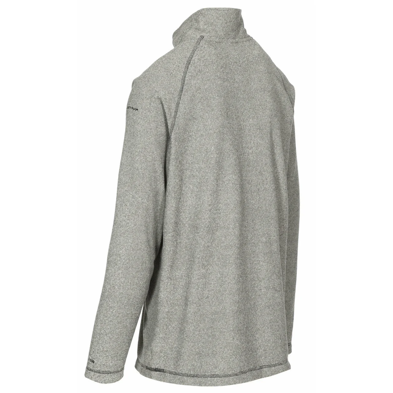 Keynote Mens Half Zip Fleece Top in  Black / Grey - Image 8