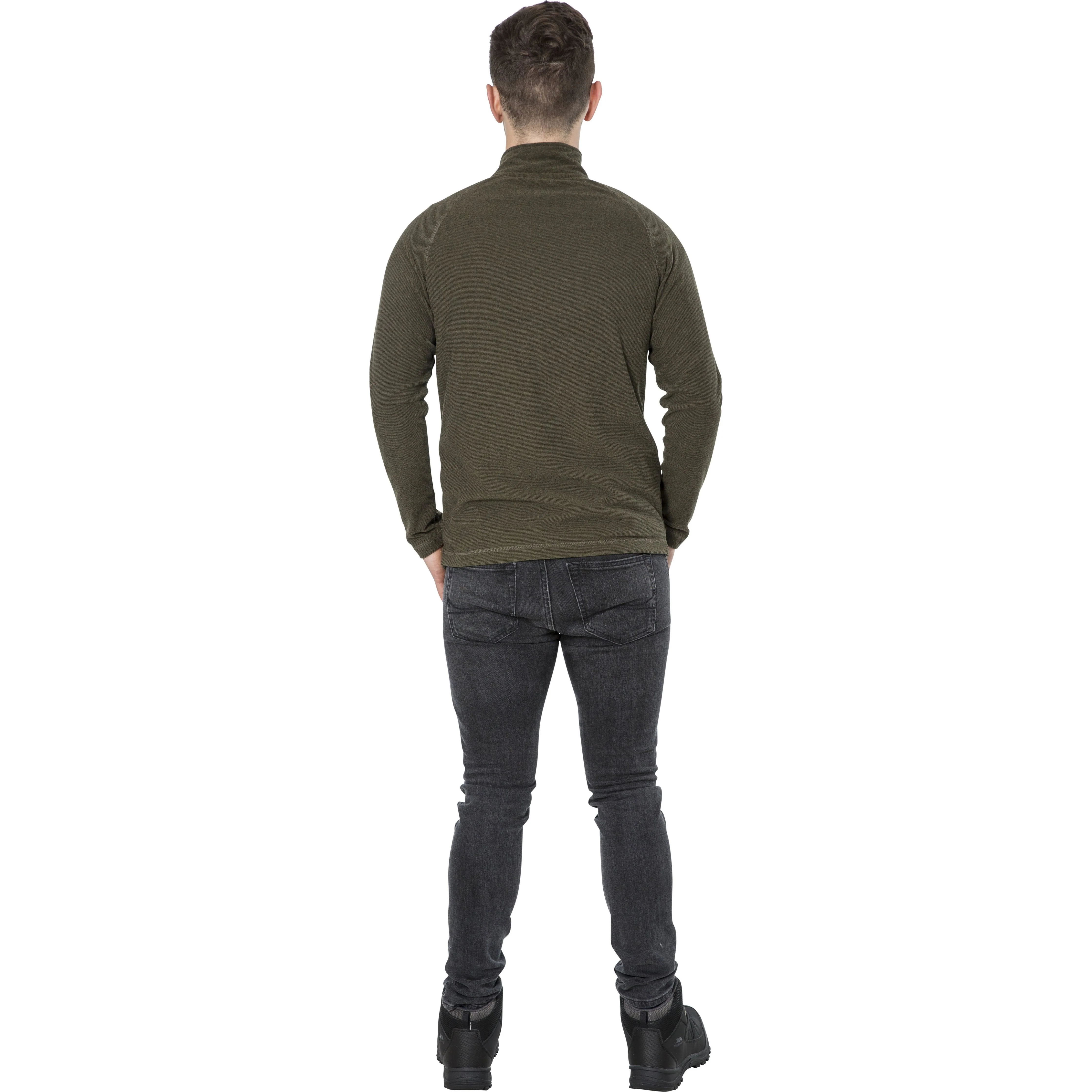 Keynote Mens Half Zip Fleece Top in Moss Green - Image 6