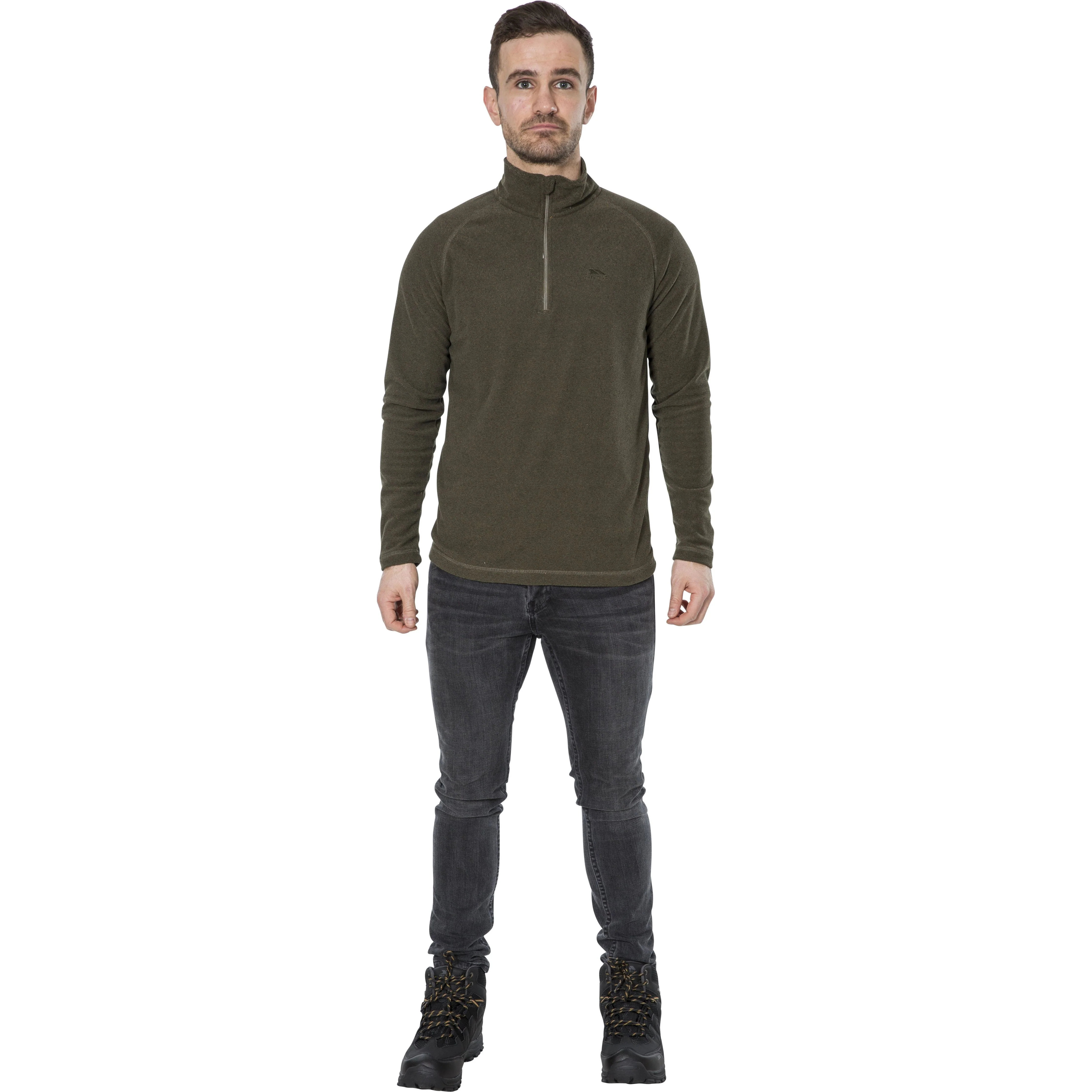 Keynote Mens Half Zip Fleece Top in Moss Green - Image 7