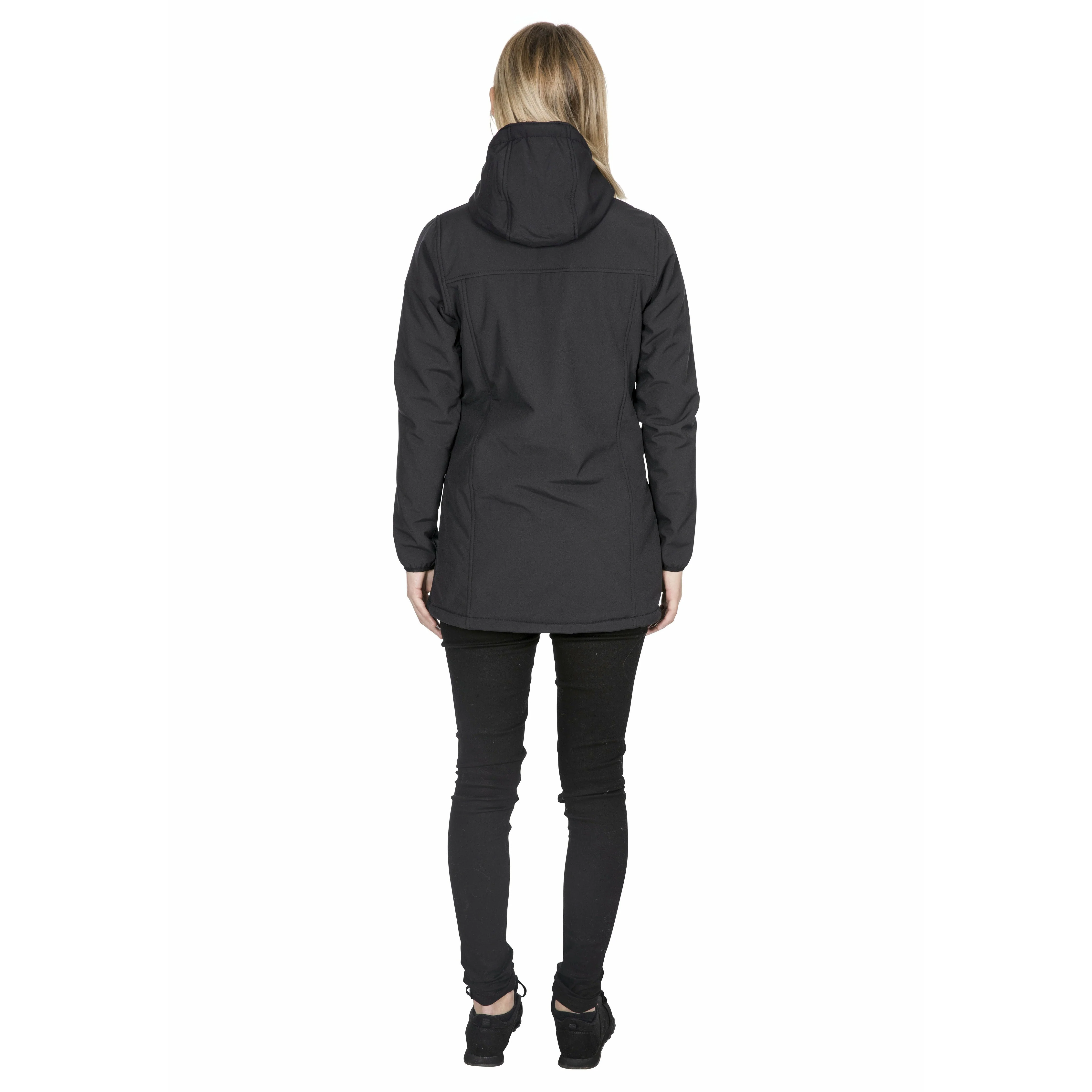 Kristen Women's Longer Length Softshell Jacket in Black - Image 17