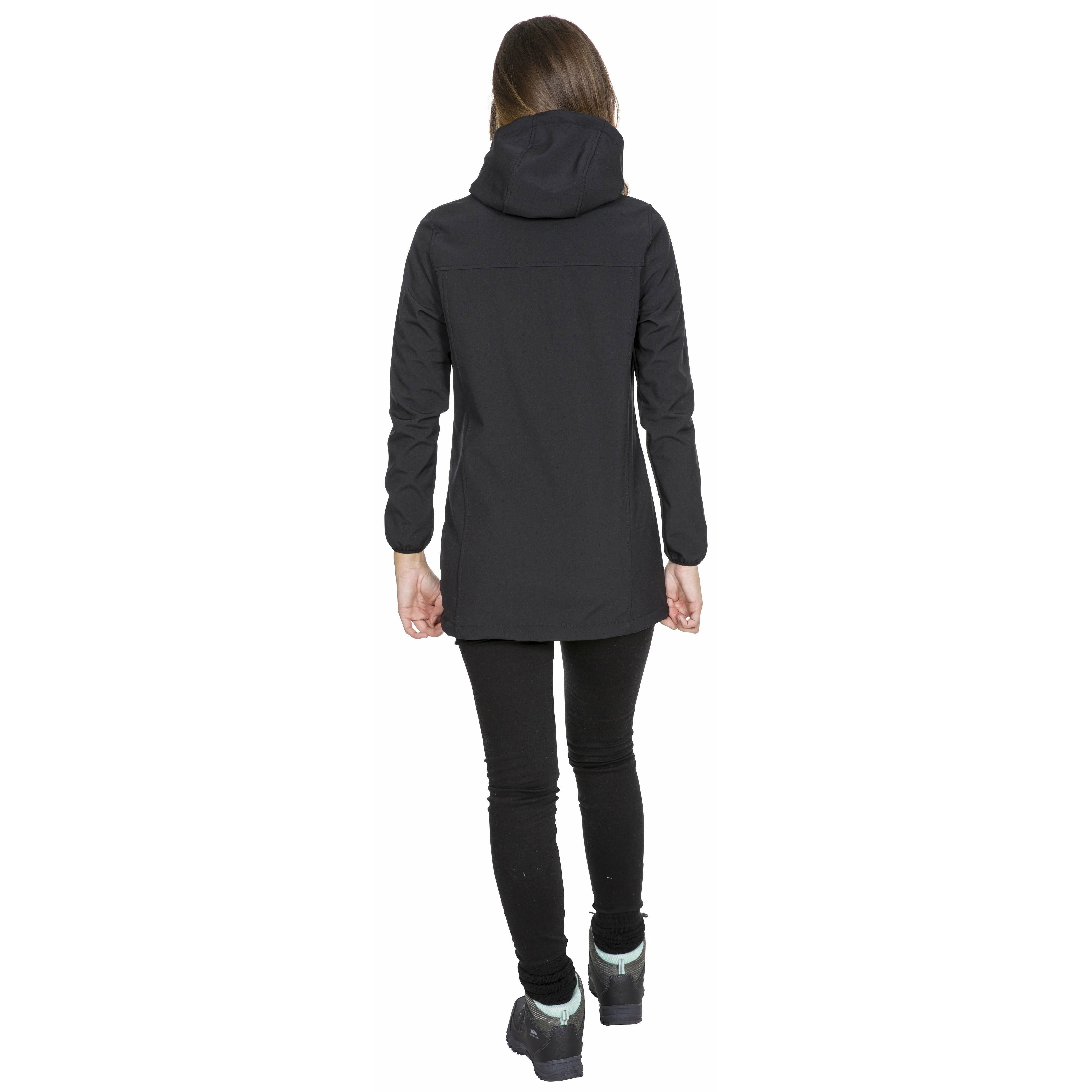 Kristen Women's Longer Length Softshell Jacket in Black - Image 3