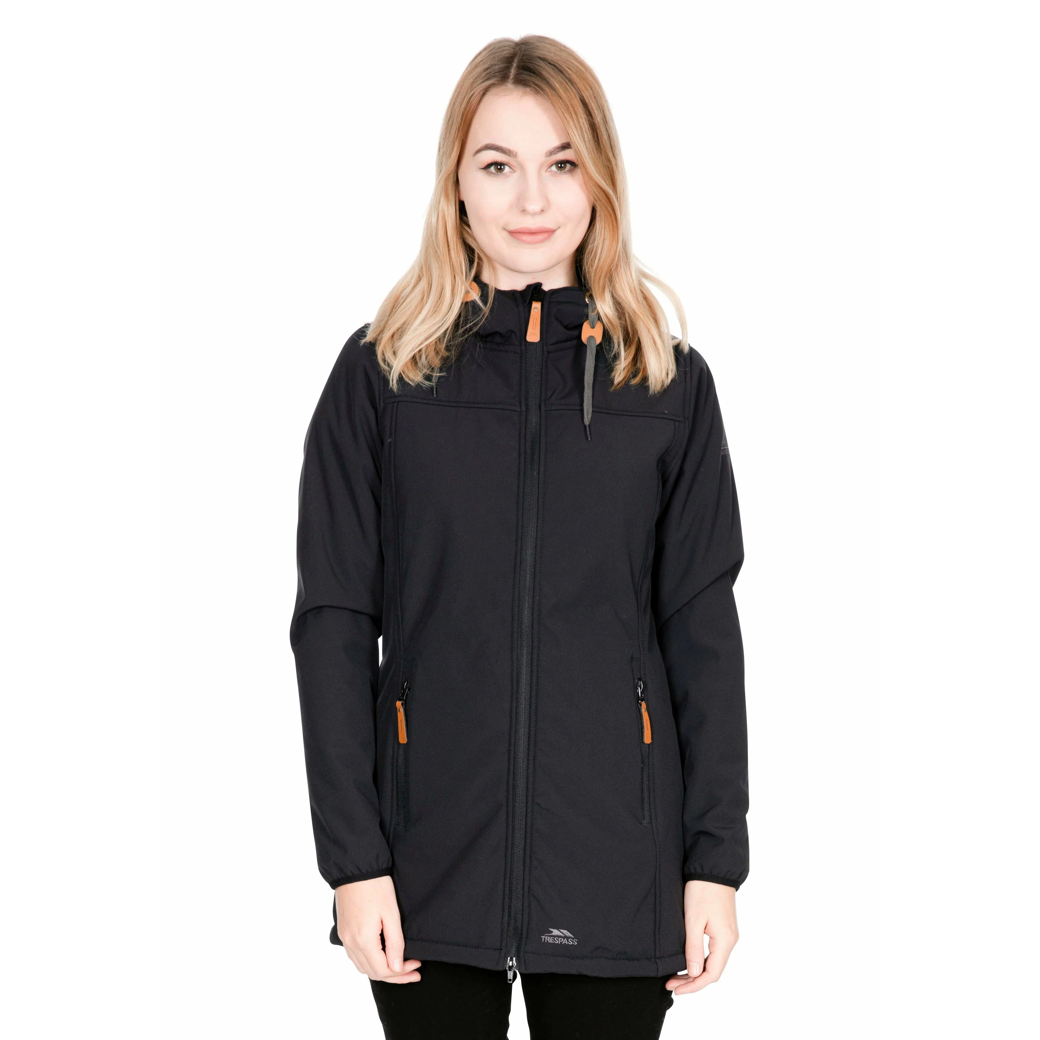 Kristen Women's Longer Length Softshell Jacket in Black - Image 6