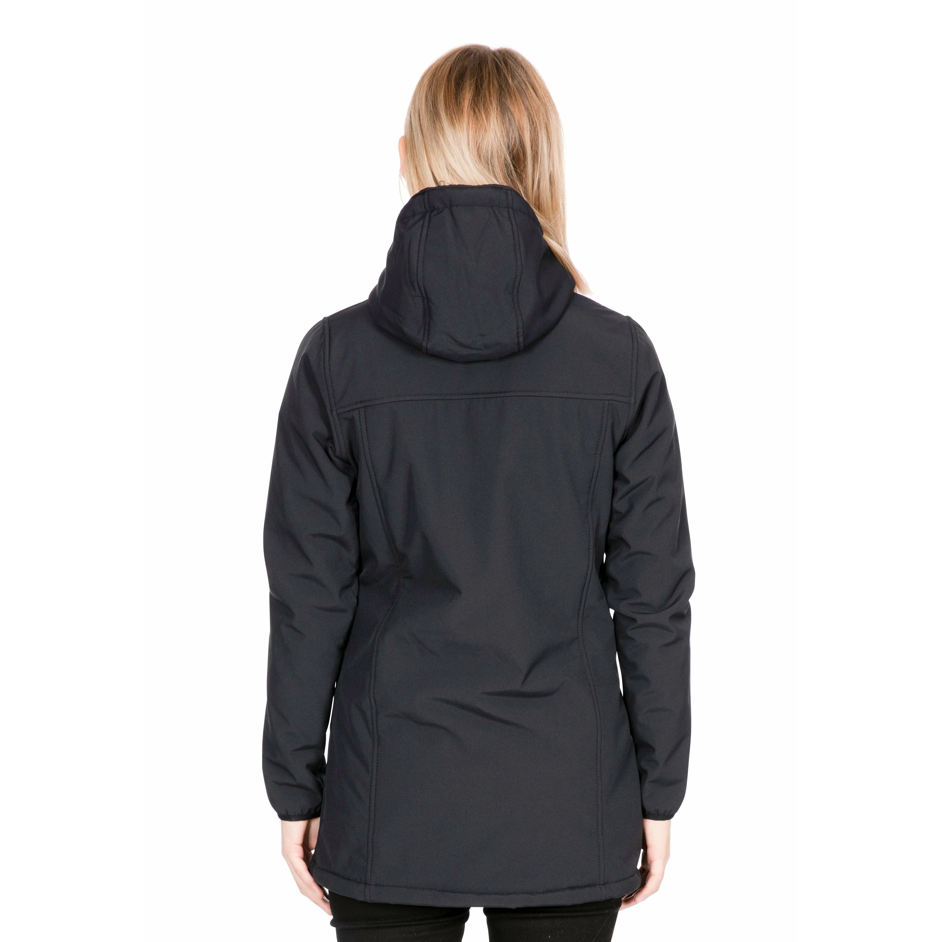 Kristen Women's Longer Length Softshell Jacket in Black - Image 7