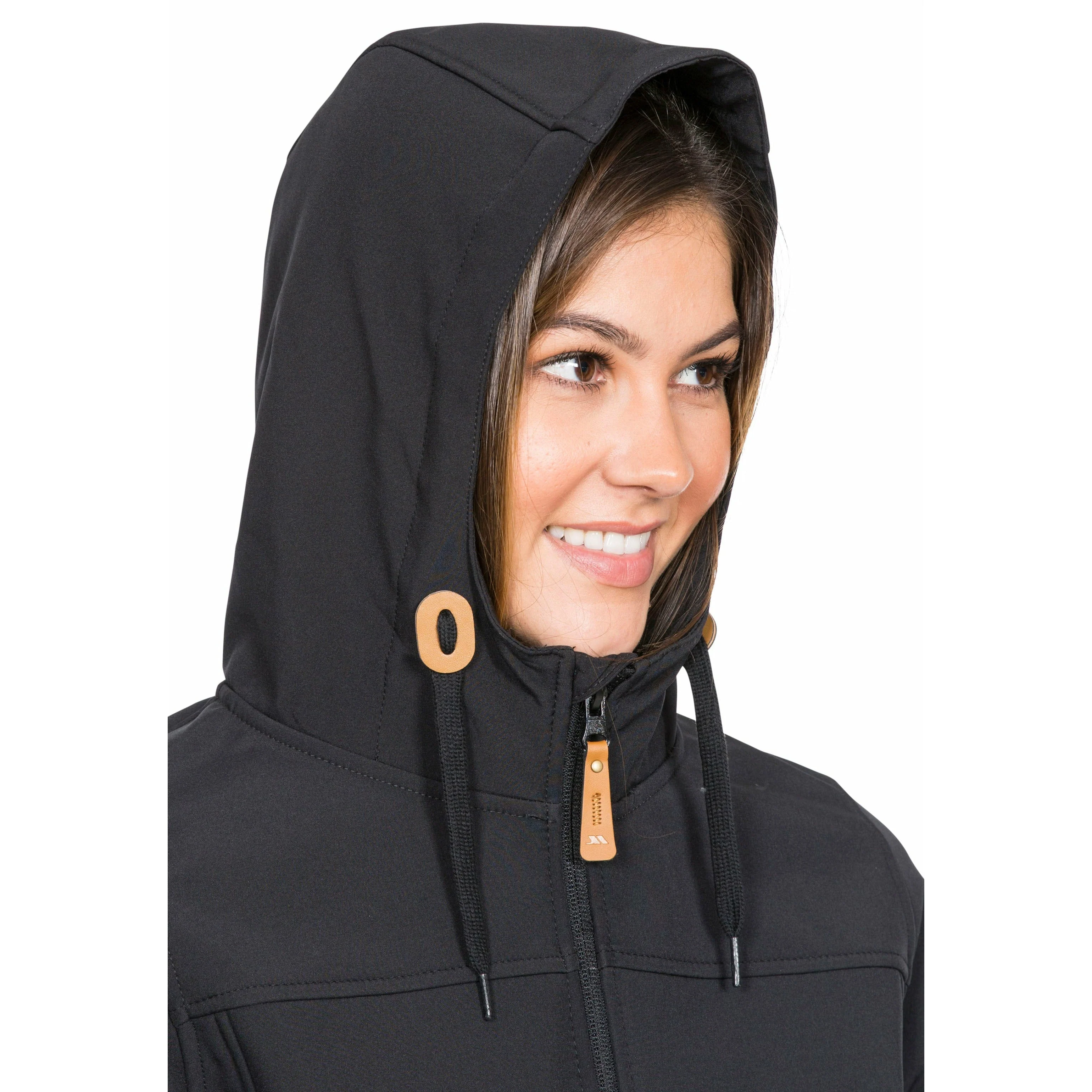 Kristen Women's Longer Length Softshell Jacket in Black - Image 8