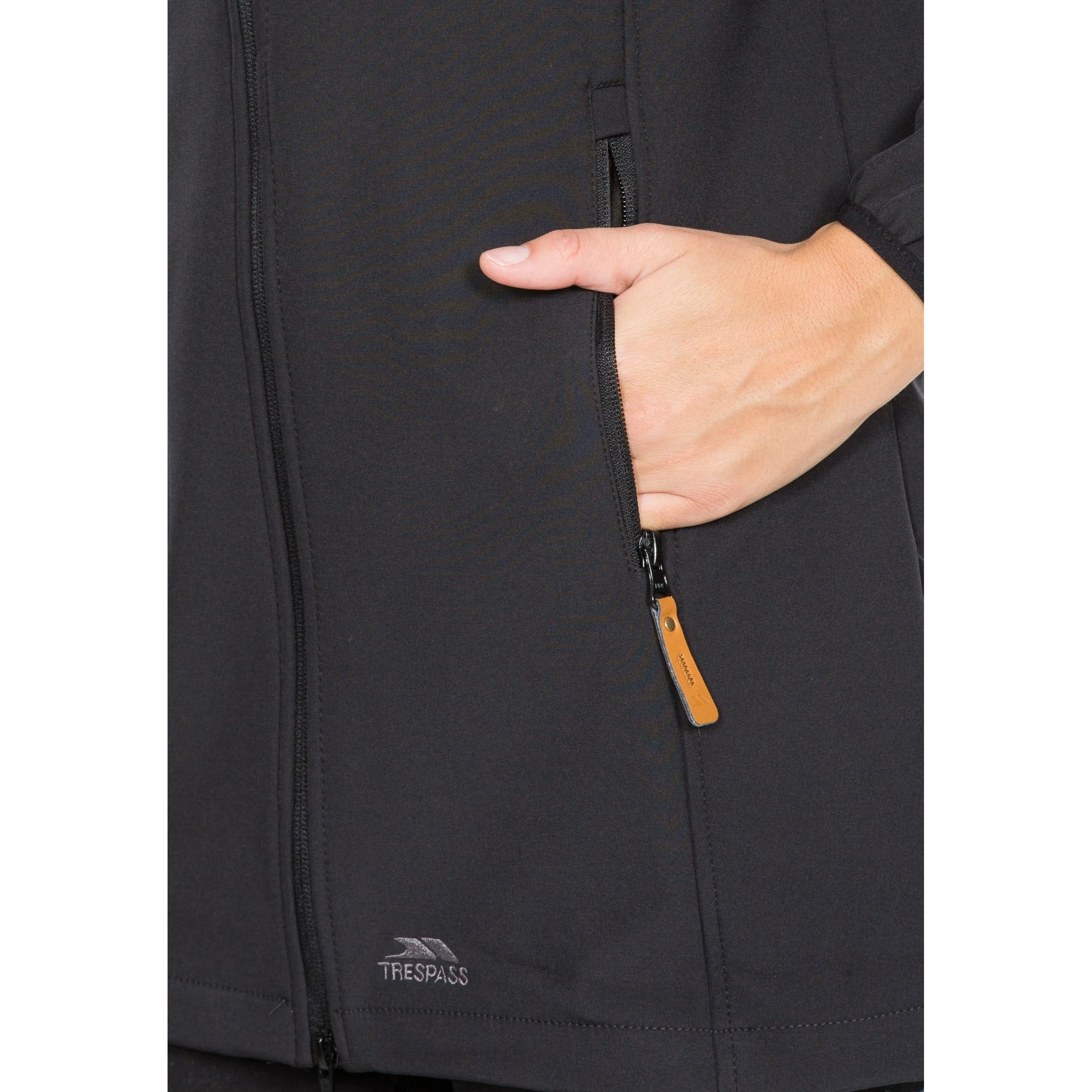 Kristen Women's Longer Length Softshell Jacket in Black - Image 9