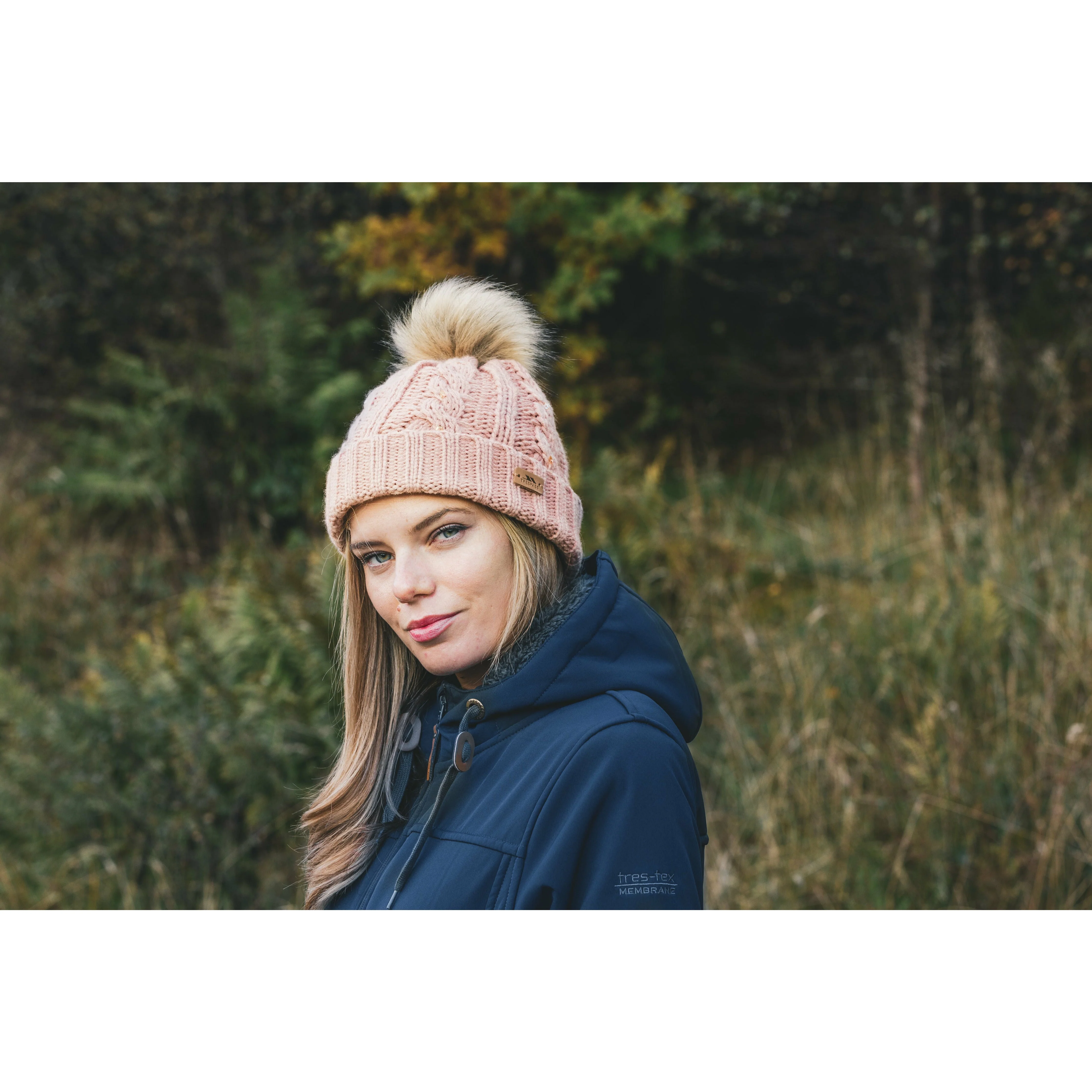 Kristen Women's Longer Length Softshell Jacket in Navy - Image 3