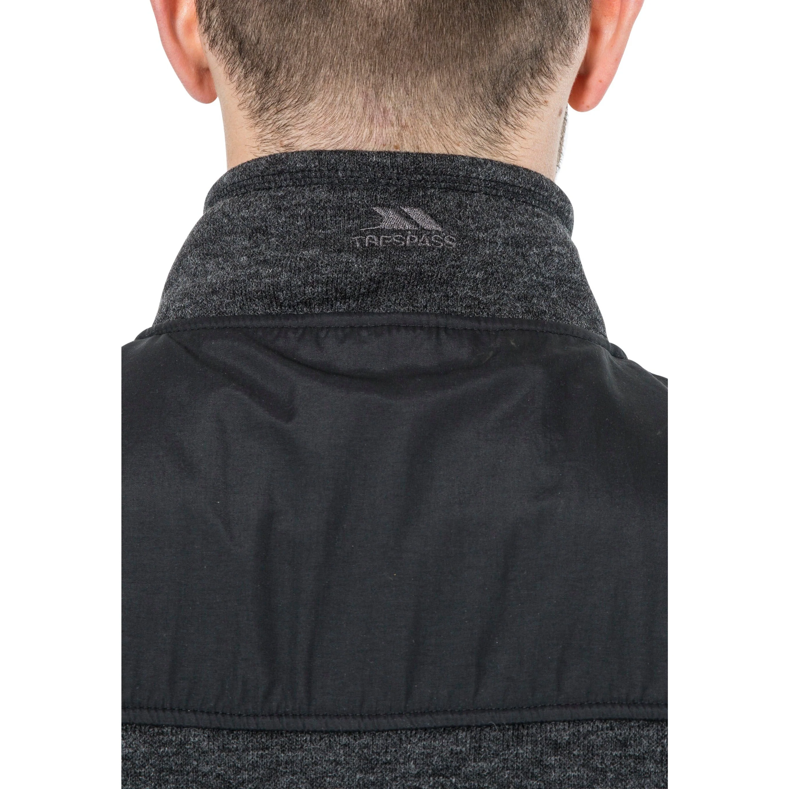 Leafminer Men's Fleece Gilet / Bodywarmer in Black Melange - Image 4