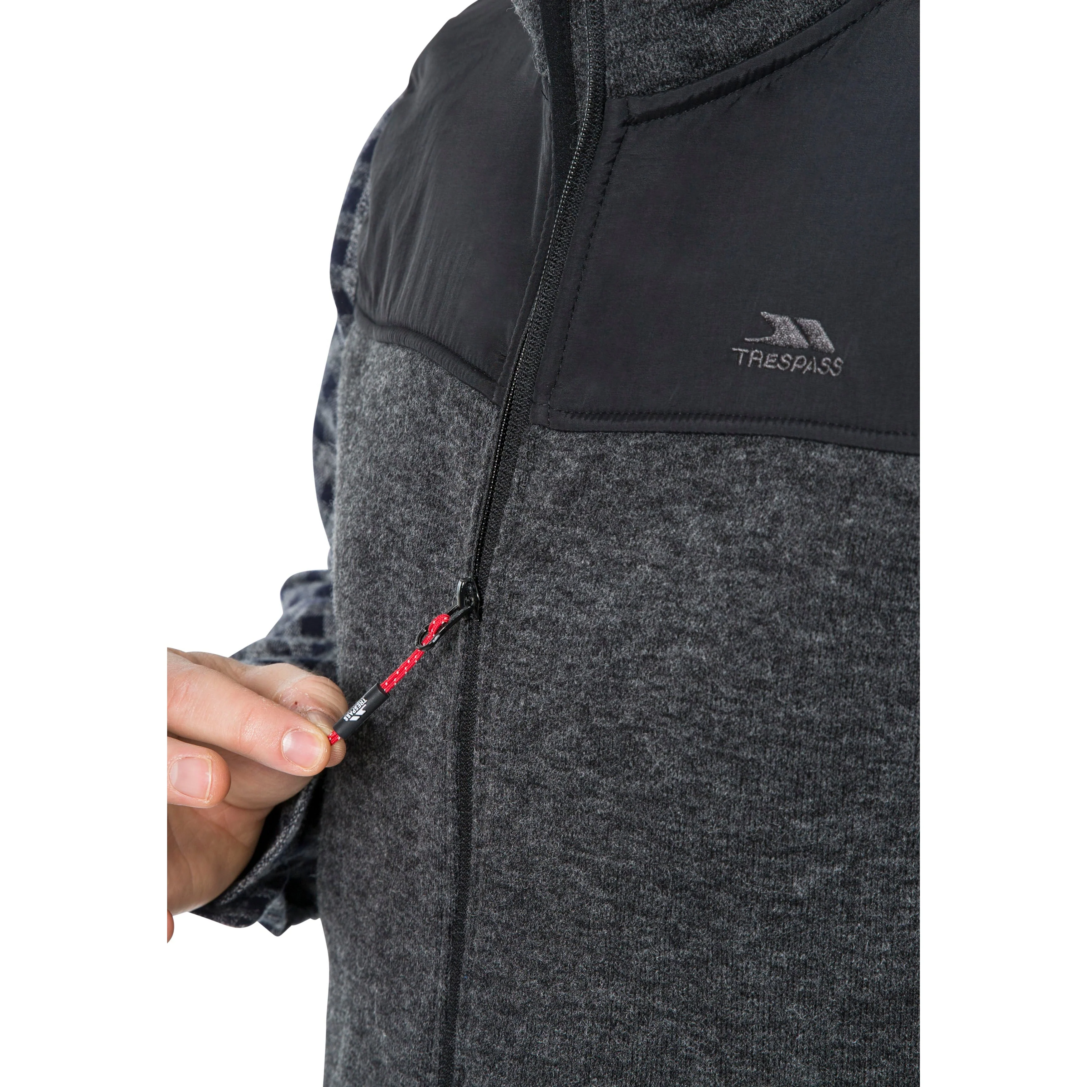 Leafminer Men's Fleece Gilet / Bodywarmer in Black Melange - Image 5