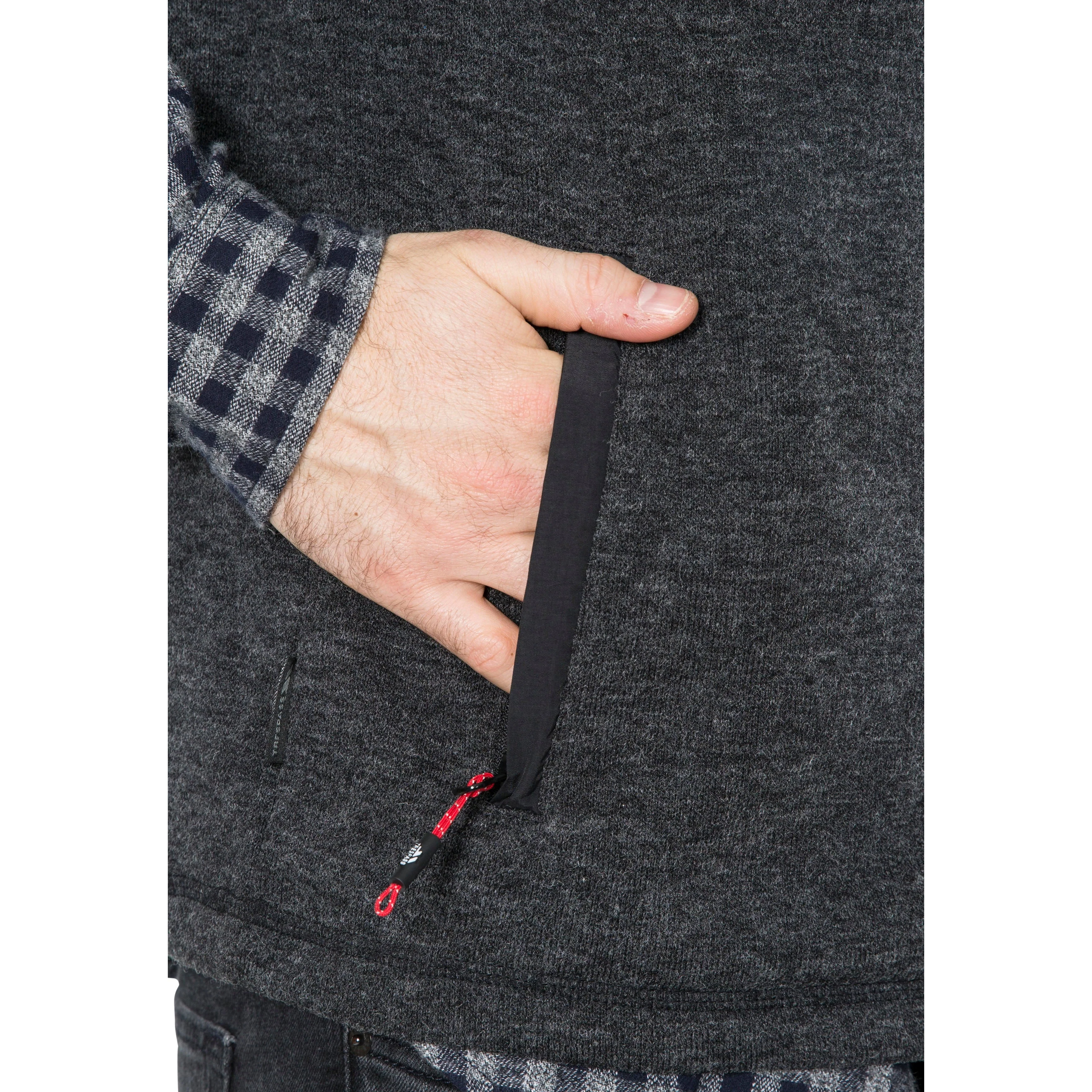 Leafminer Men's Fleece Gilet / Bodywarmer in Black Melange - Image 8