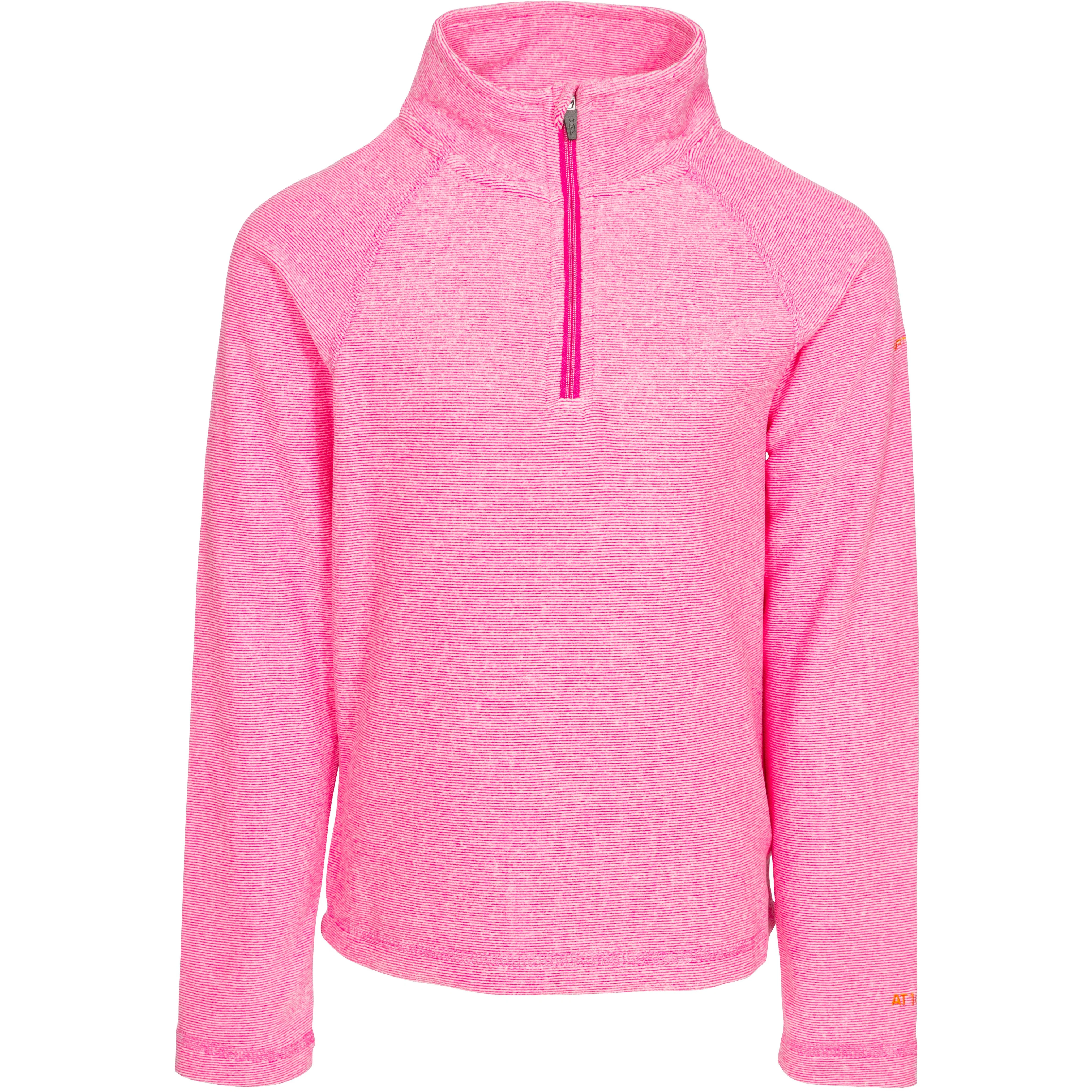 Meadows Girls' 1/2 Zip Fleece Jumper in Pink Lady - Image 4