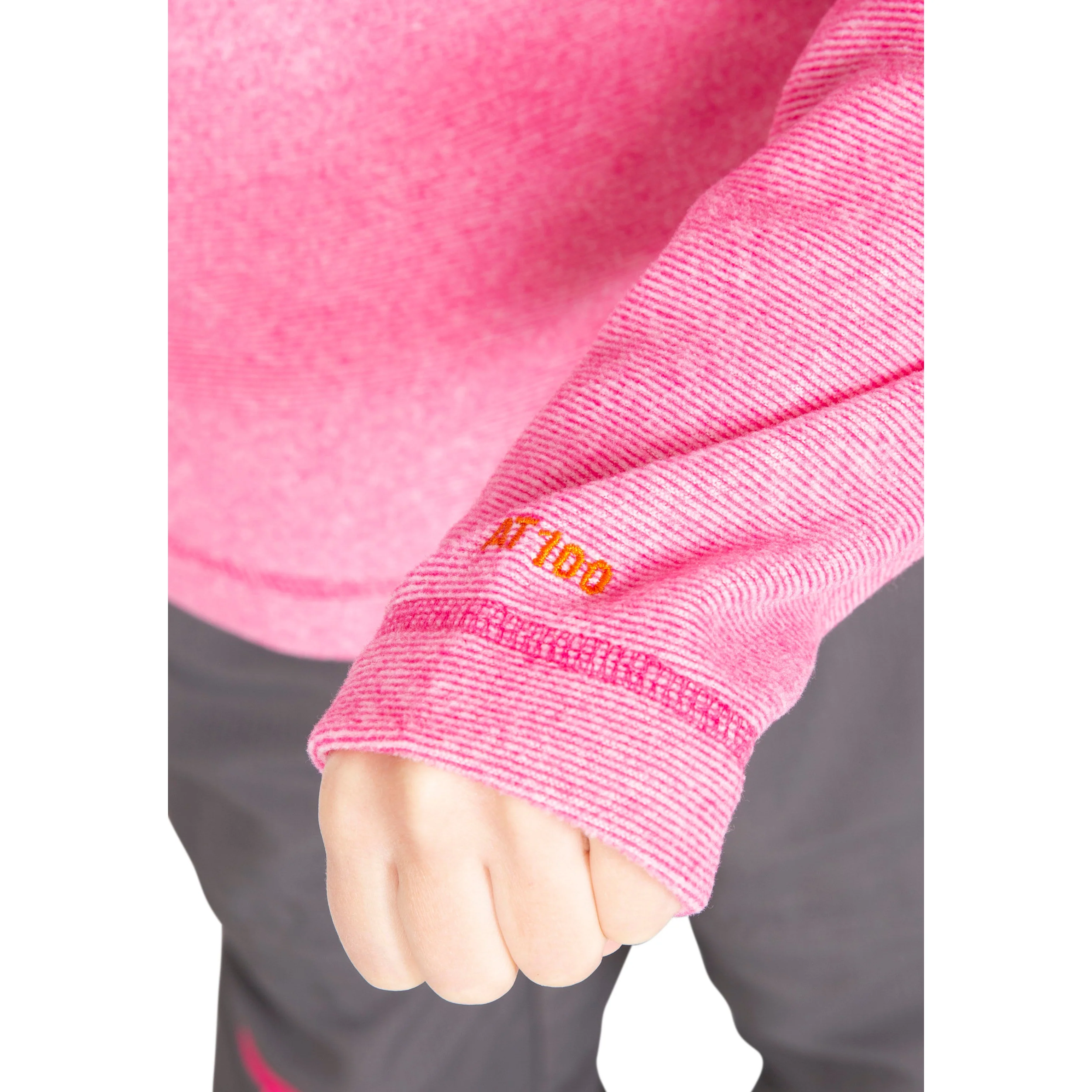 Meadows Girls' 1/2 Zip Fleece Jumper in Pink Lady - Image 5