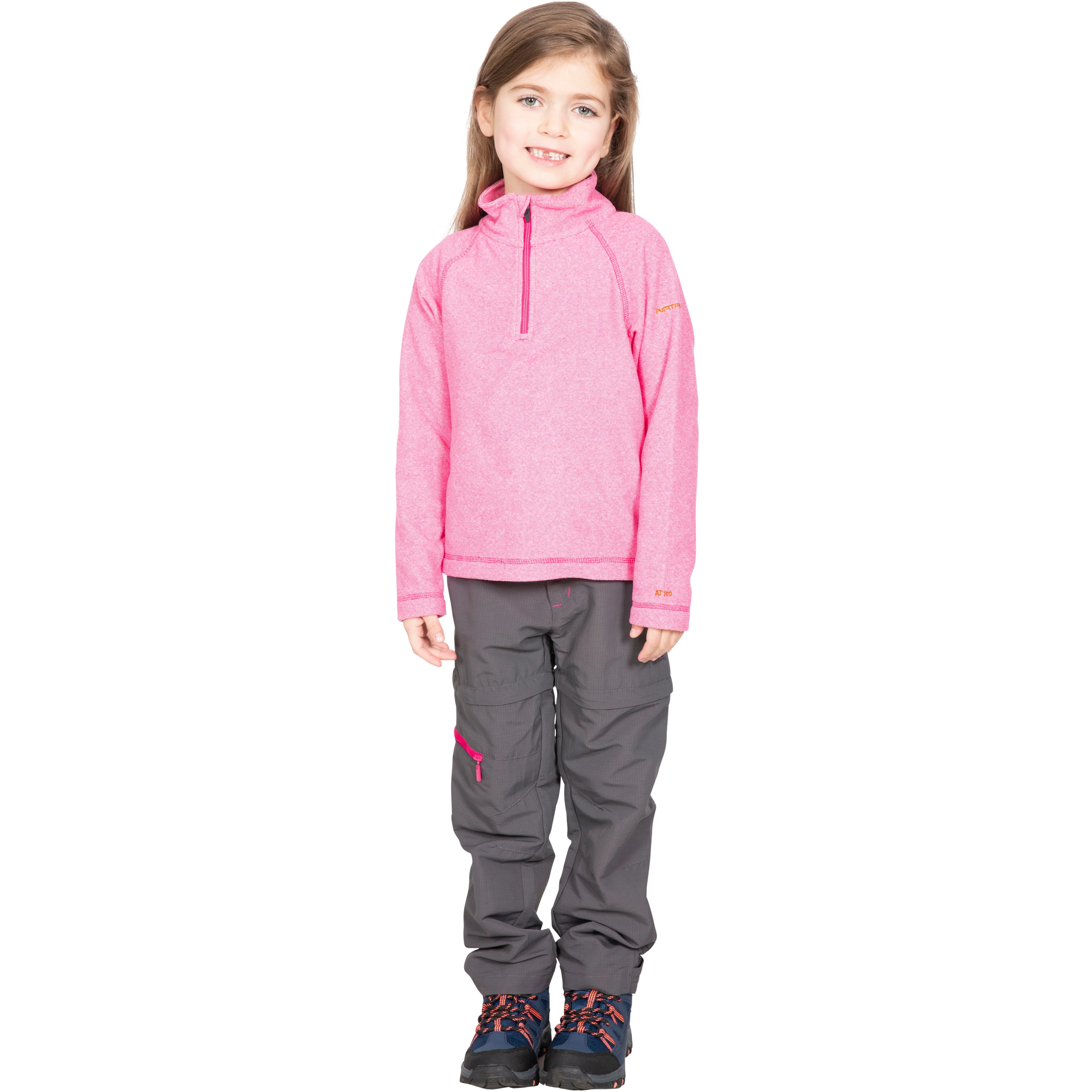Meadows Girls' 1/2 Zip Fleece Jumper in Pink Lady - Image 7