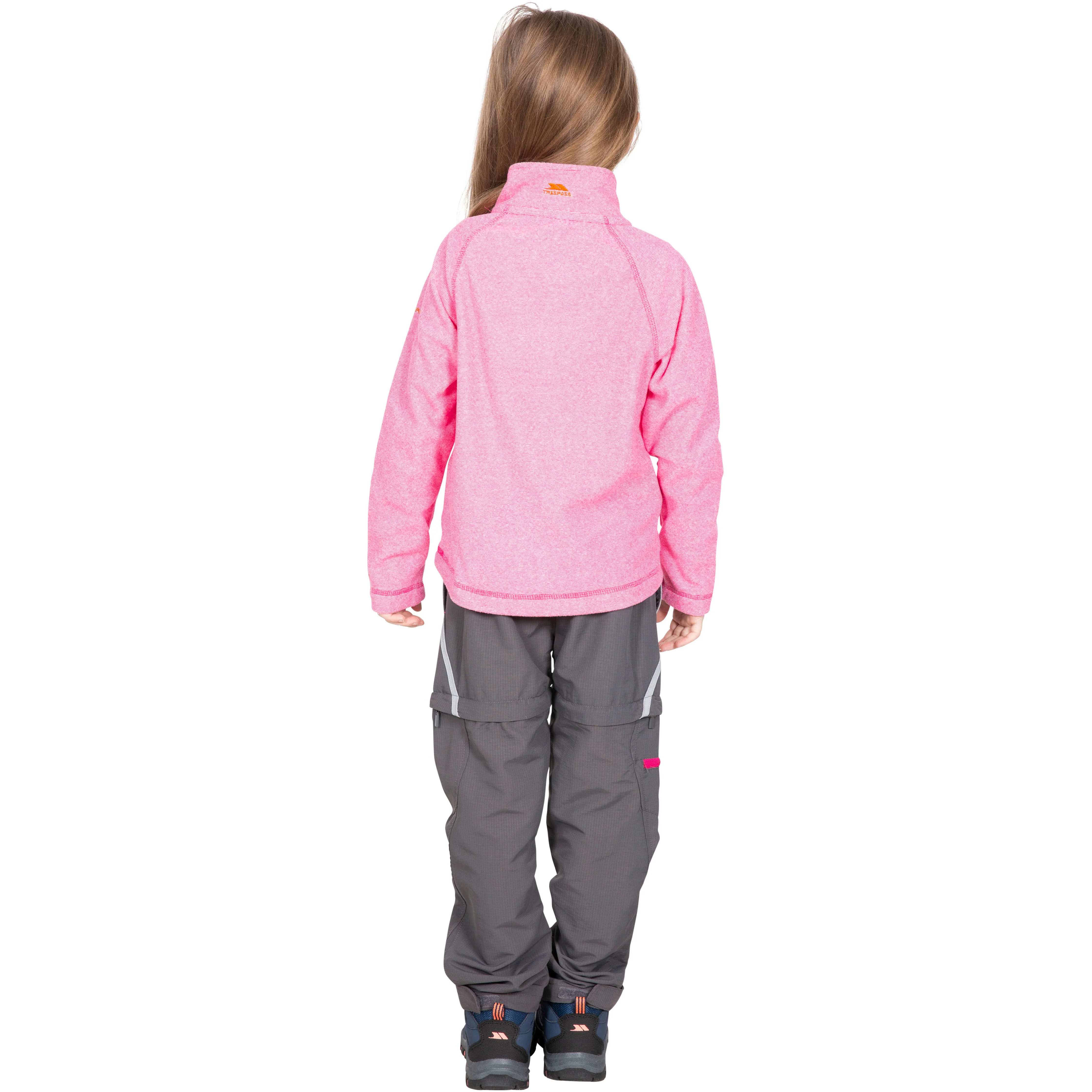 Meadows Girls' 1/2 Zip Fleece Jumper in Pink Lady - Image 9