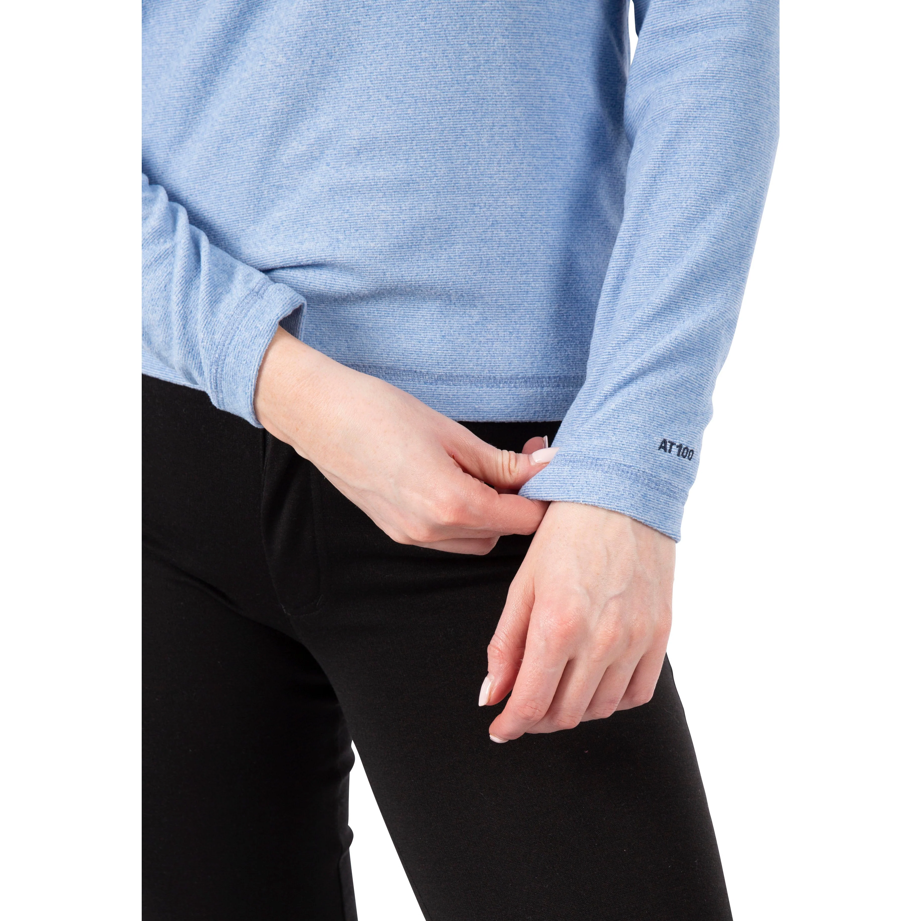 Meadows Womens 1/2 Zip Fleece in Denim Blue - Image 7