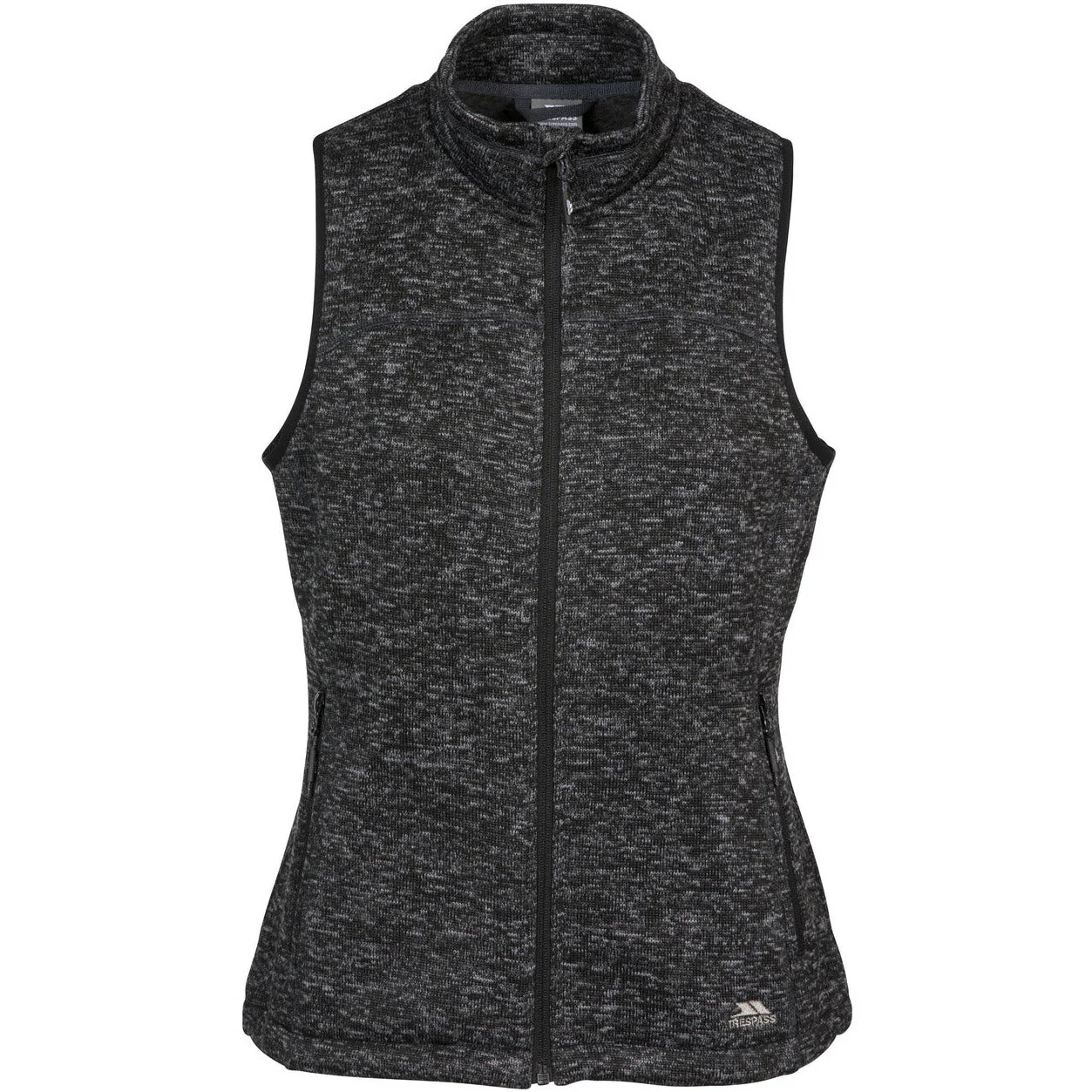 Mildred Women's Casual Fleece Gilet in Black Marl - Image 3