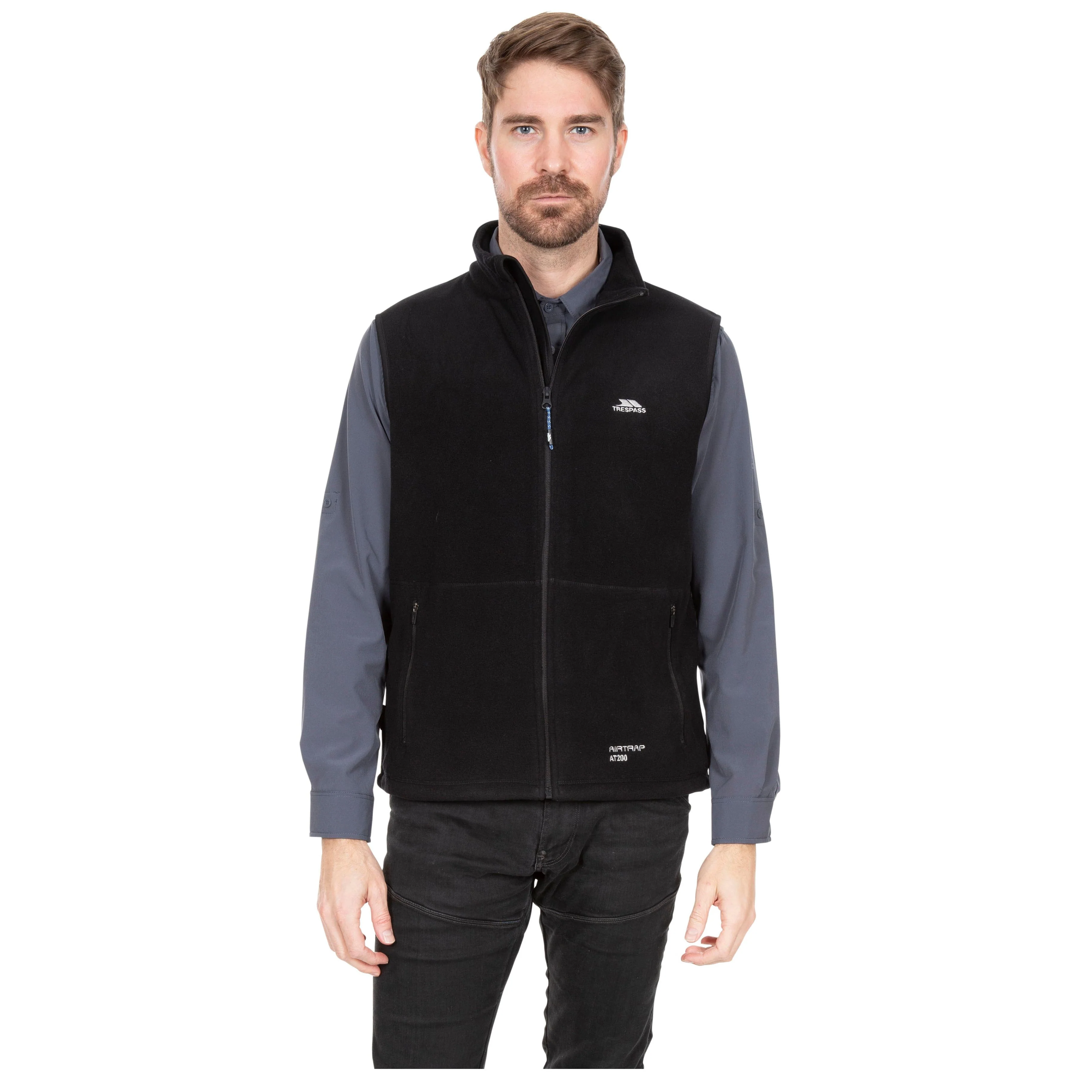Othos 2 Mens Full Zip Fleece Gilet in Black Marl - Image 3
