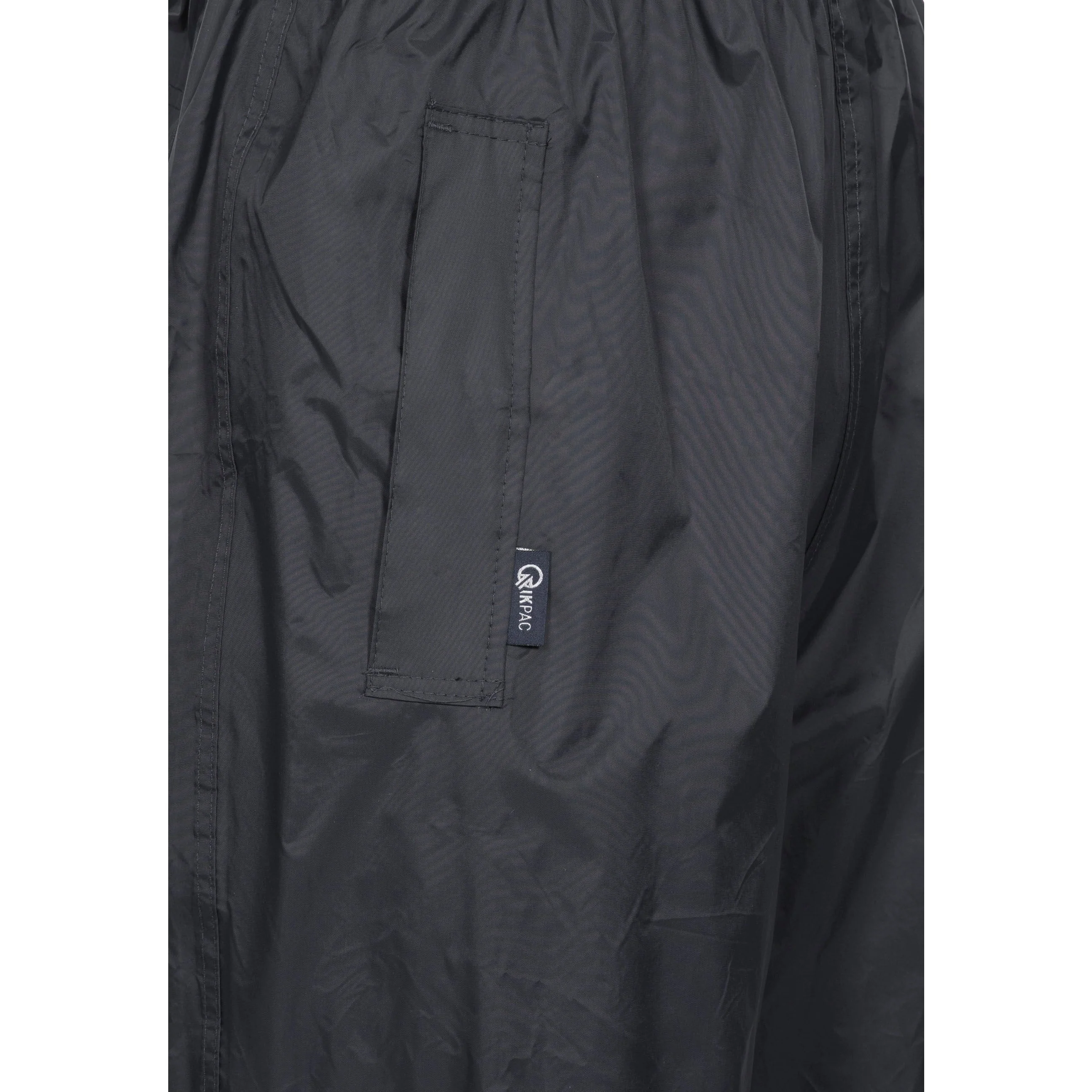 Qikpac Adults Unisex Pack Away Waterproof Trousers in Black - Image 6