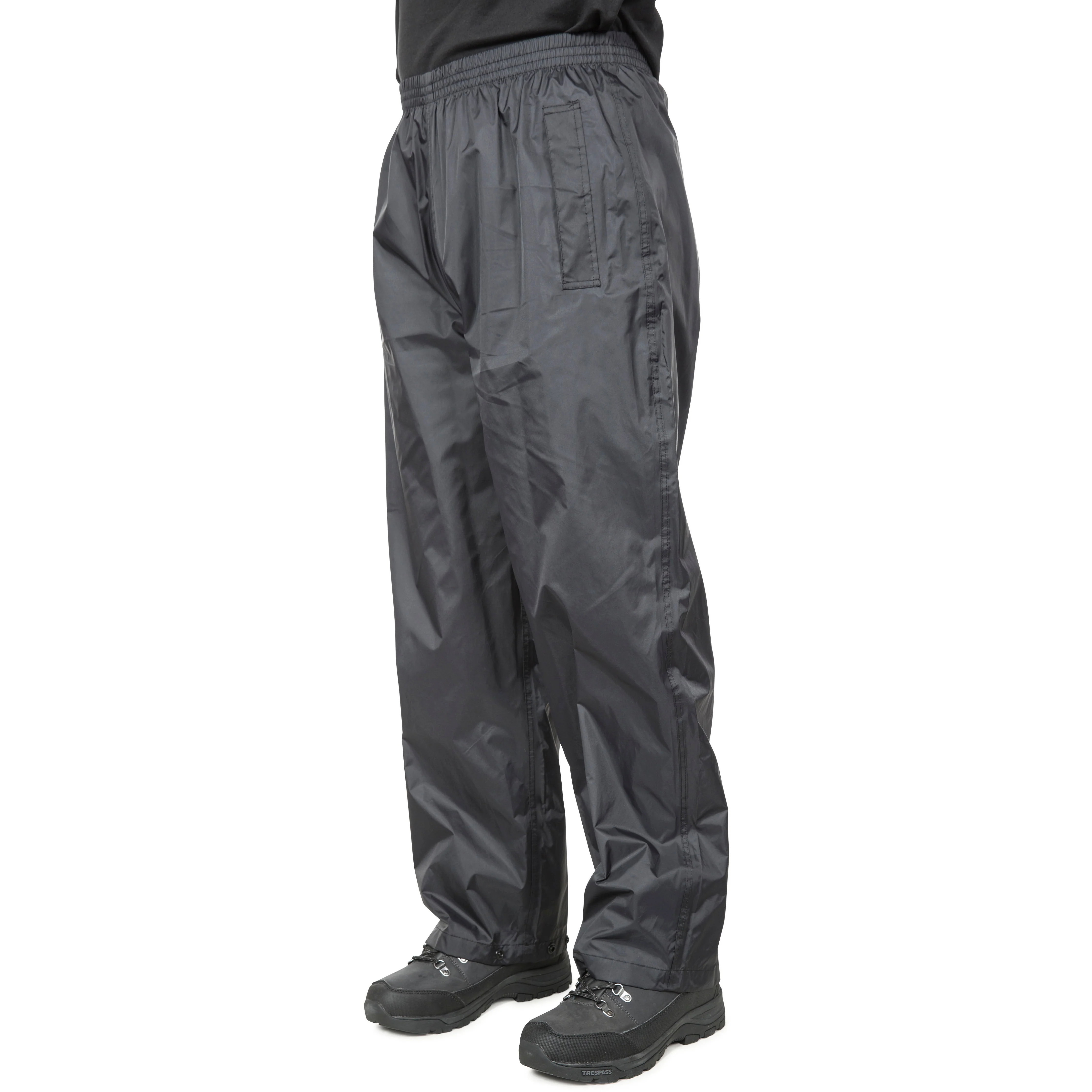 Qikpac Adults Unisex Pack Away Waterproof Trousers in Black - Image 7