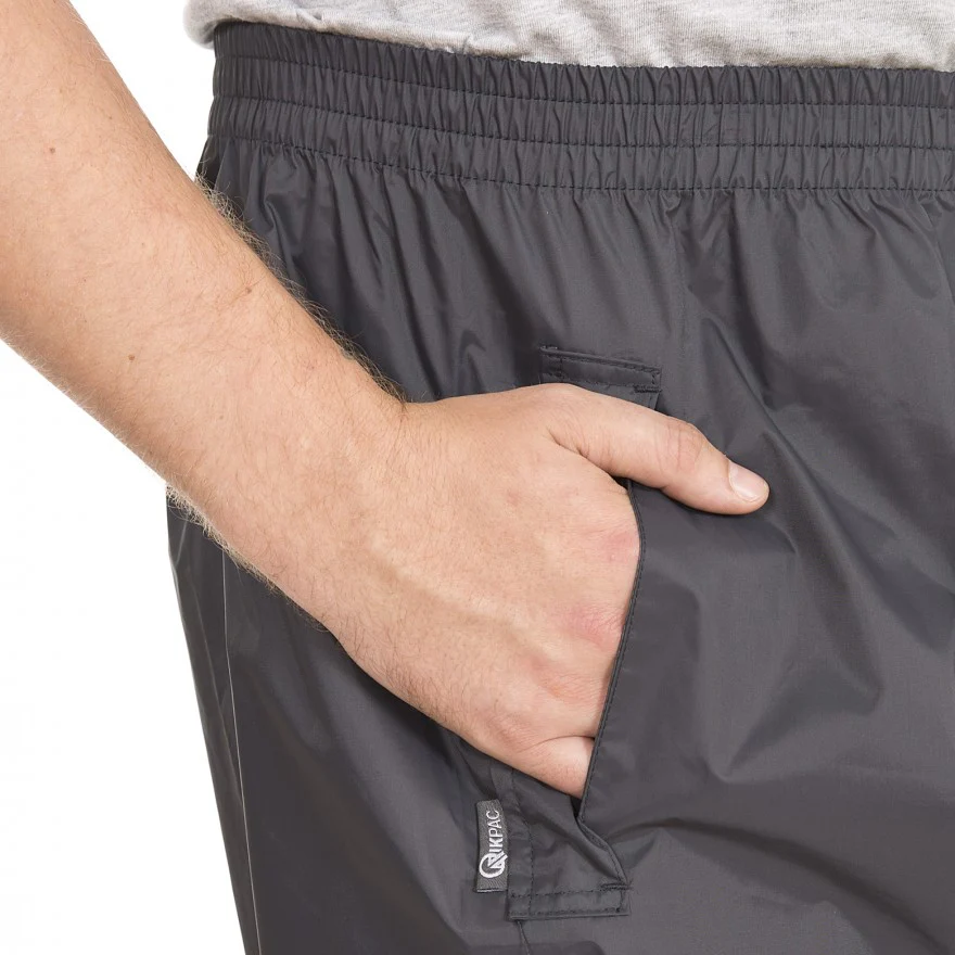 Qikpac Adults Unisex Pack Away Waterproof Trousers in Flint - Image 3