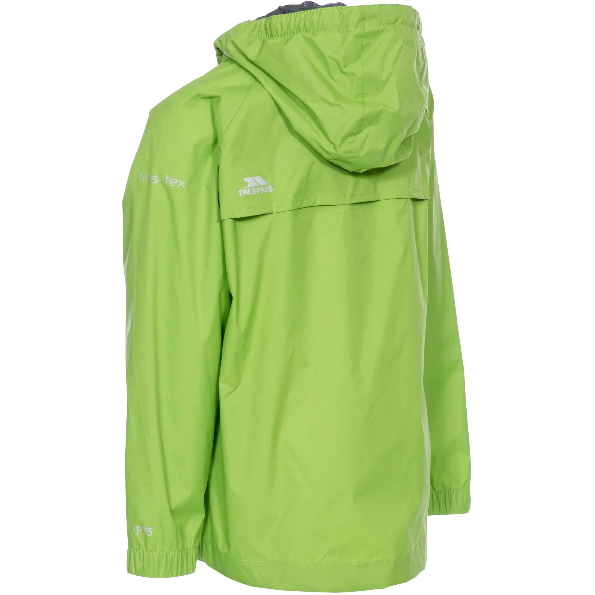 Qikpac Kids Packaway Unpadded Waterproof Jacket in Leaf Green - Image 3