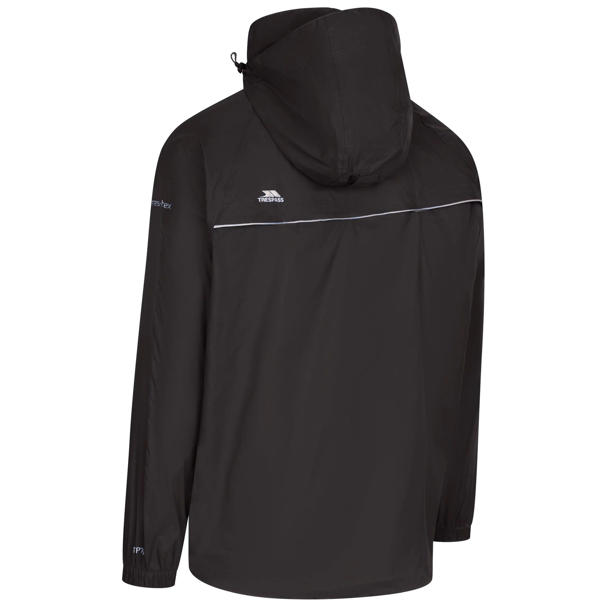 Qikpac X Adults Unisex Waterproof Packaway Jacket in Black - Image 6