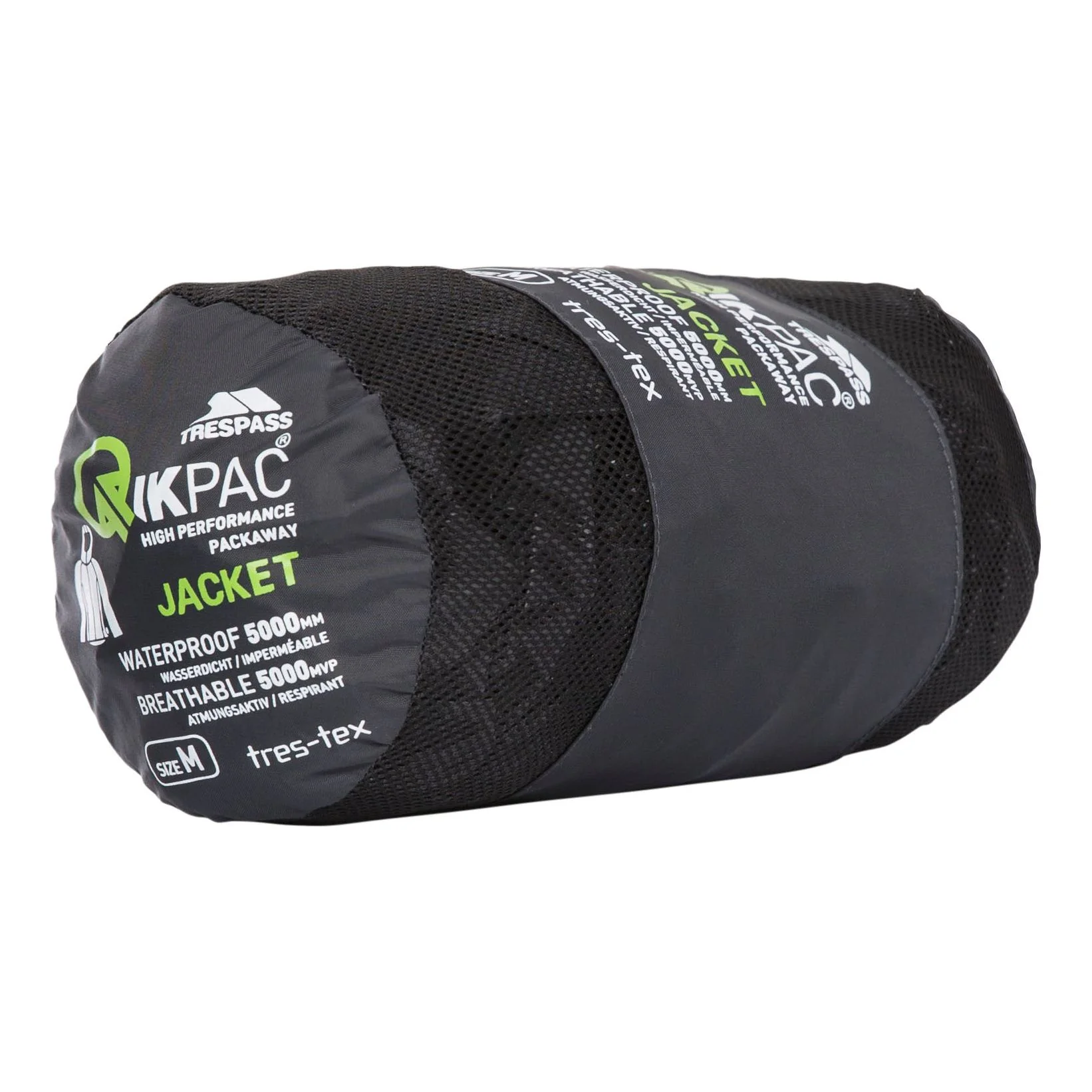 Qikpac X Adults Unisex Waterproof Packaway Jacket in Flint - Image 7